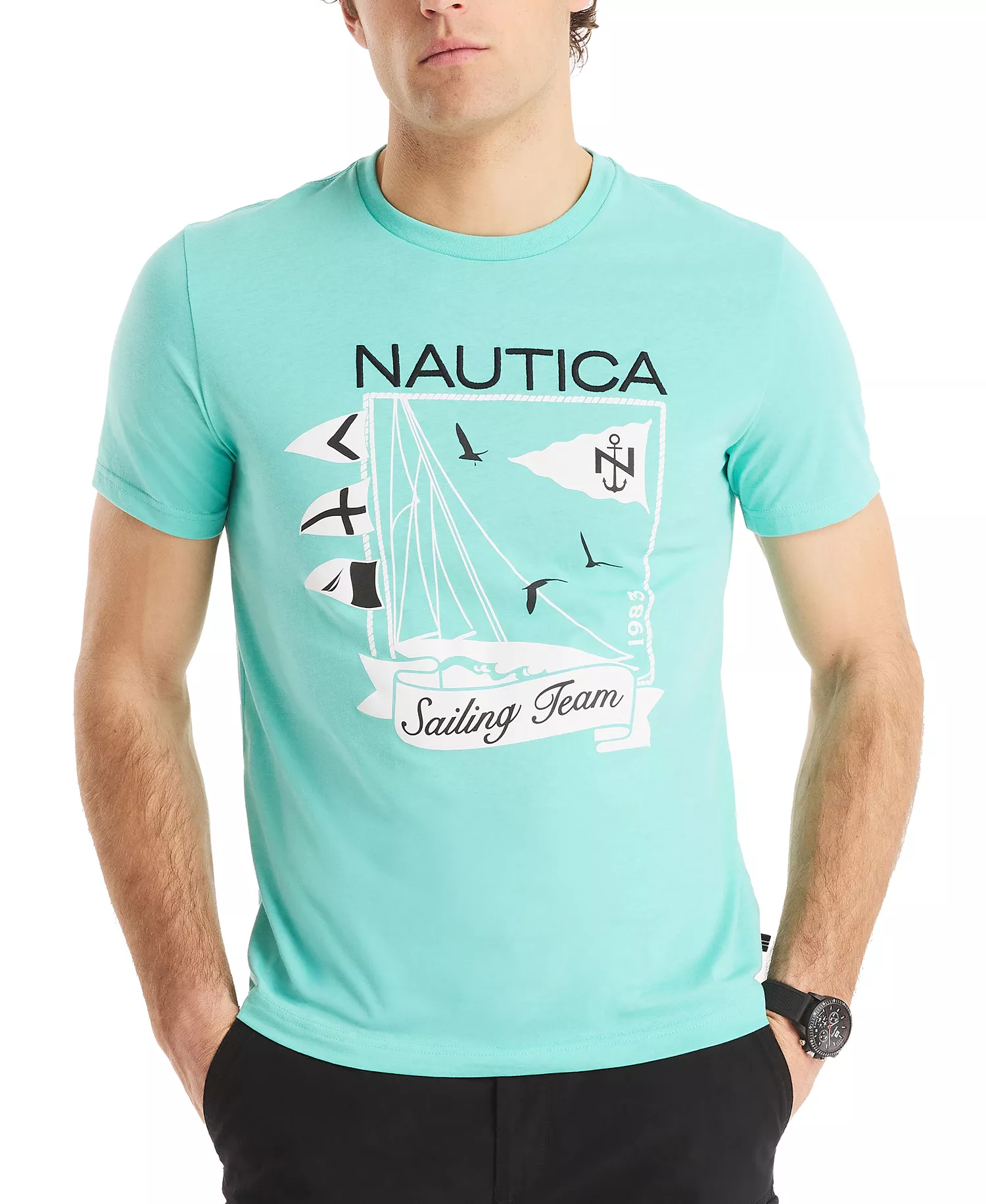 Sailing Team Graphic T-Shirt - Poolsdaqua - 2XL