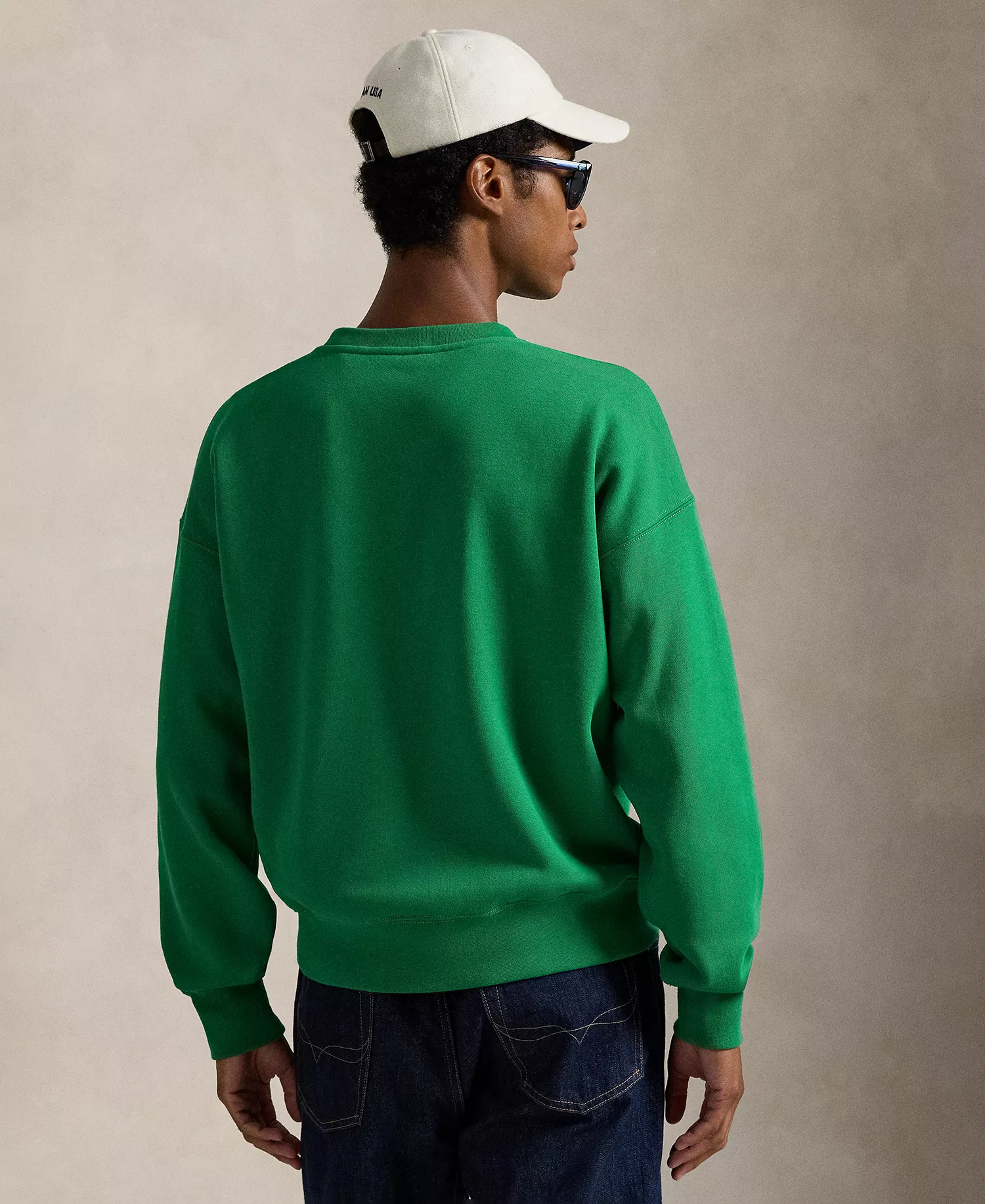 Men's Vintage Fit Flag Fleece Sweatshirt - Billard Green - L