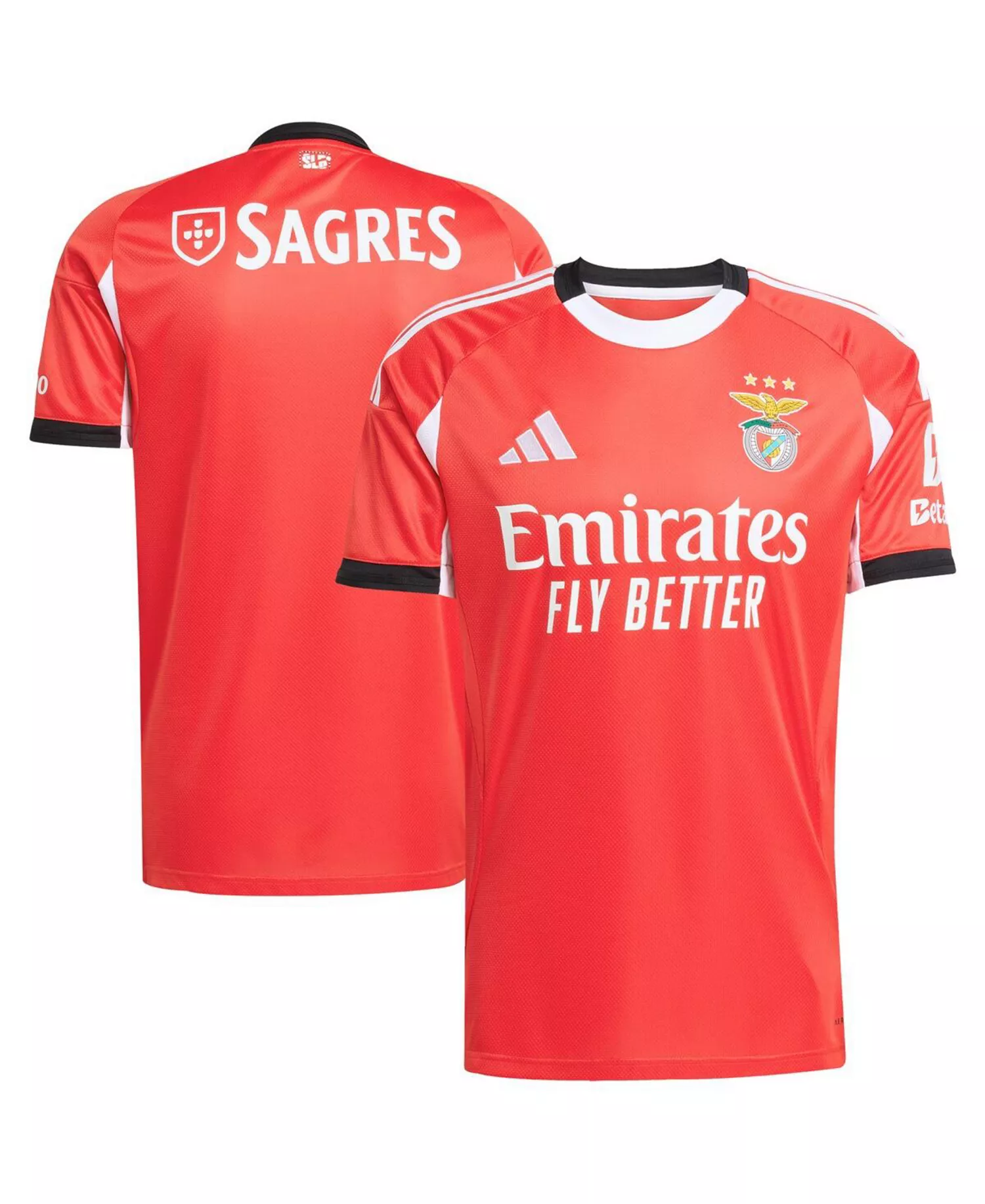 Men's Red Benfica 2025/26 Home Replica Jersey - Red - 2XL