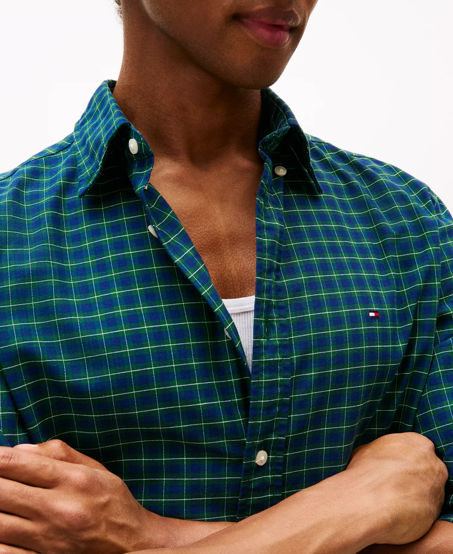 Men's Heritage Oxford Seasonal Check Long Sleeve Shirt - Preppy Navy / Check - S