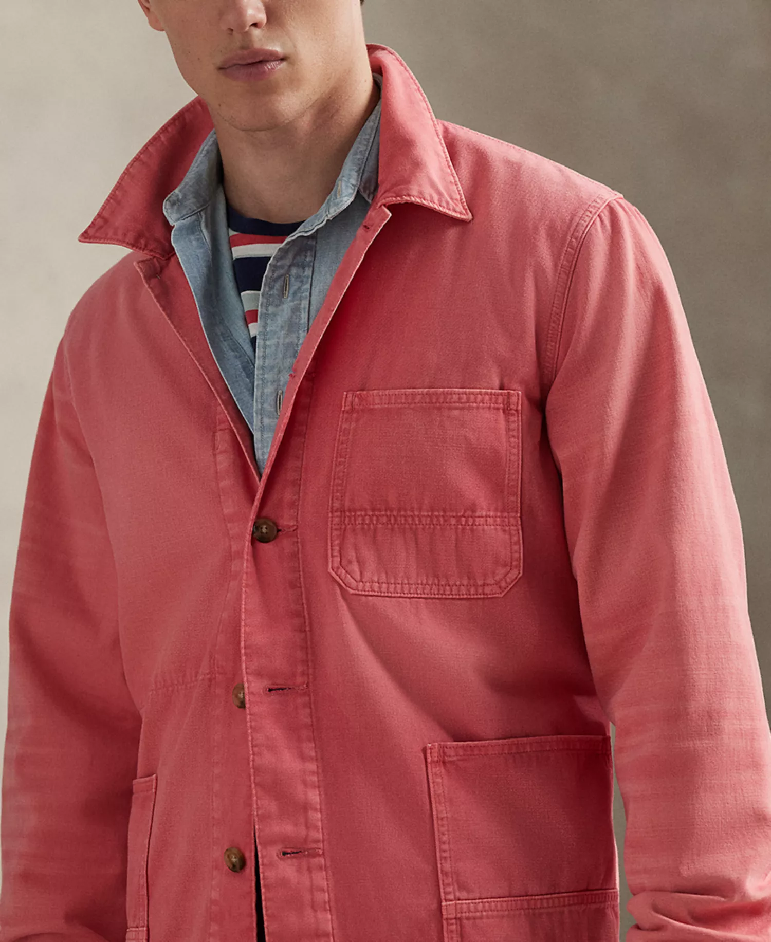 Men's Hudson Valley Long-Sleeve Shirt - Faded Red - L