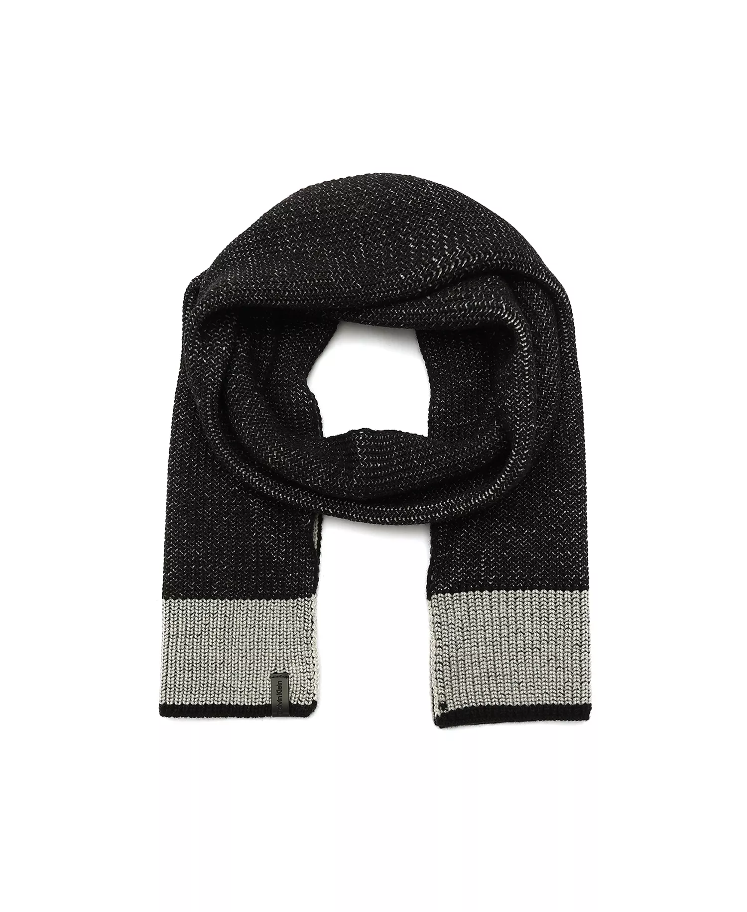 Men's Color Blocked Fisherman Scarf - Black - OS