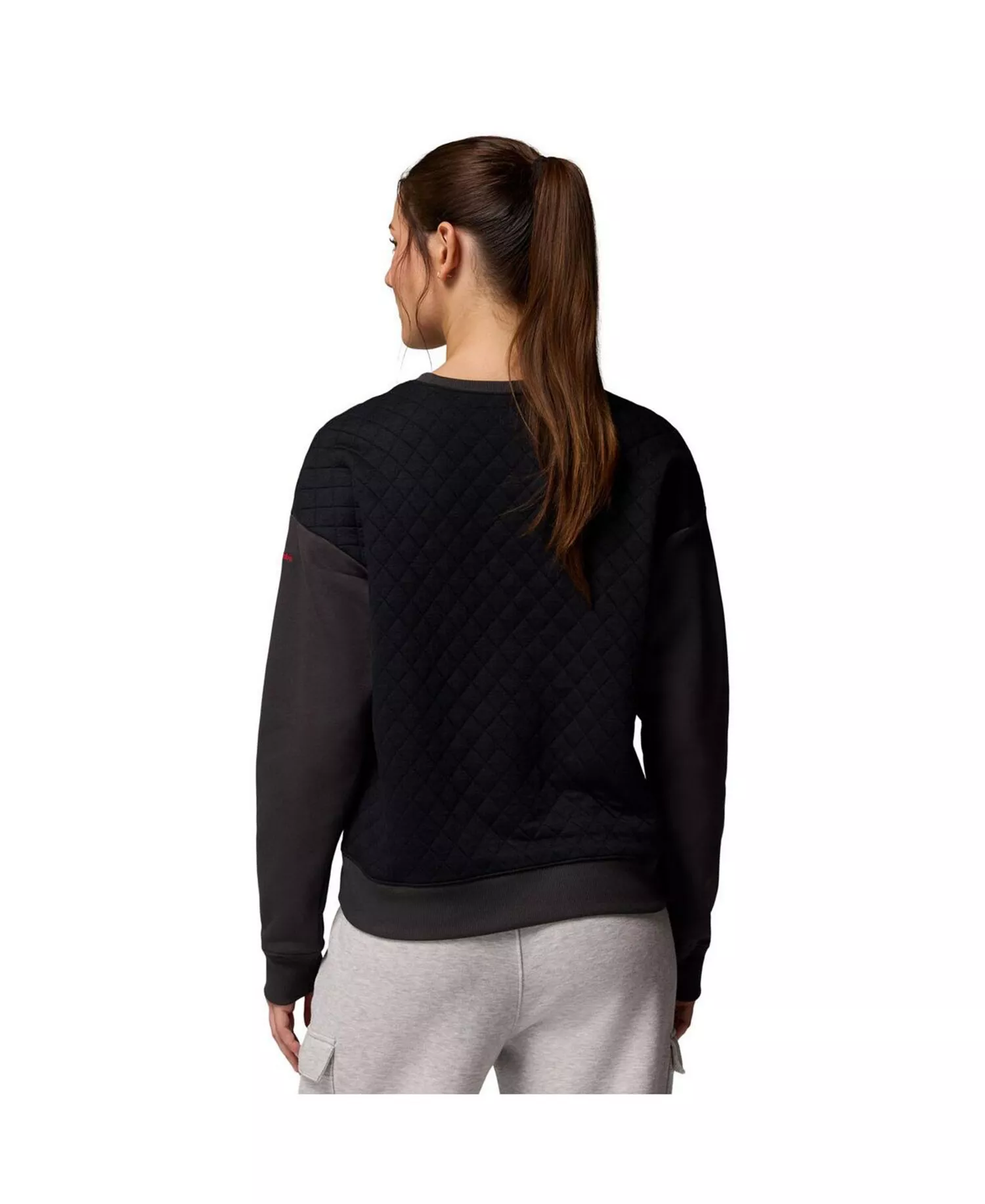 Women's Black Georgia Bulldogs Collegiate Hart Mountain Quilted Sweatshirt - Black - L