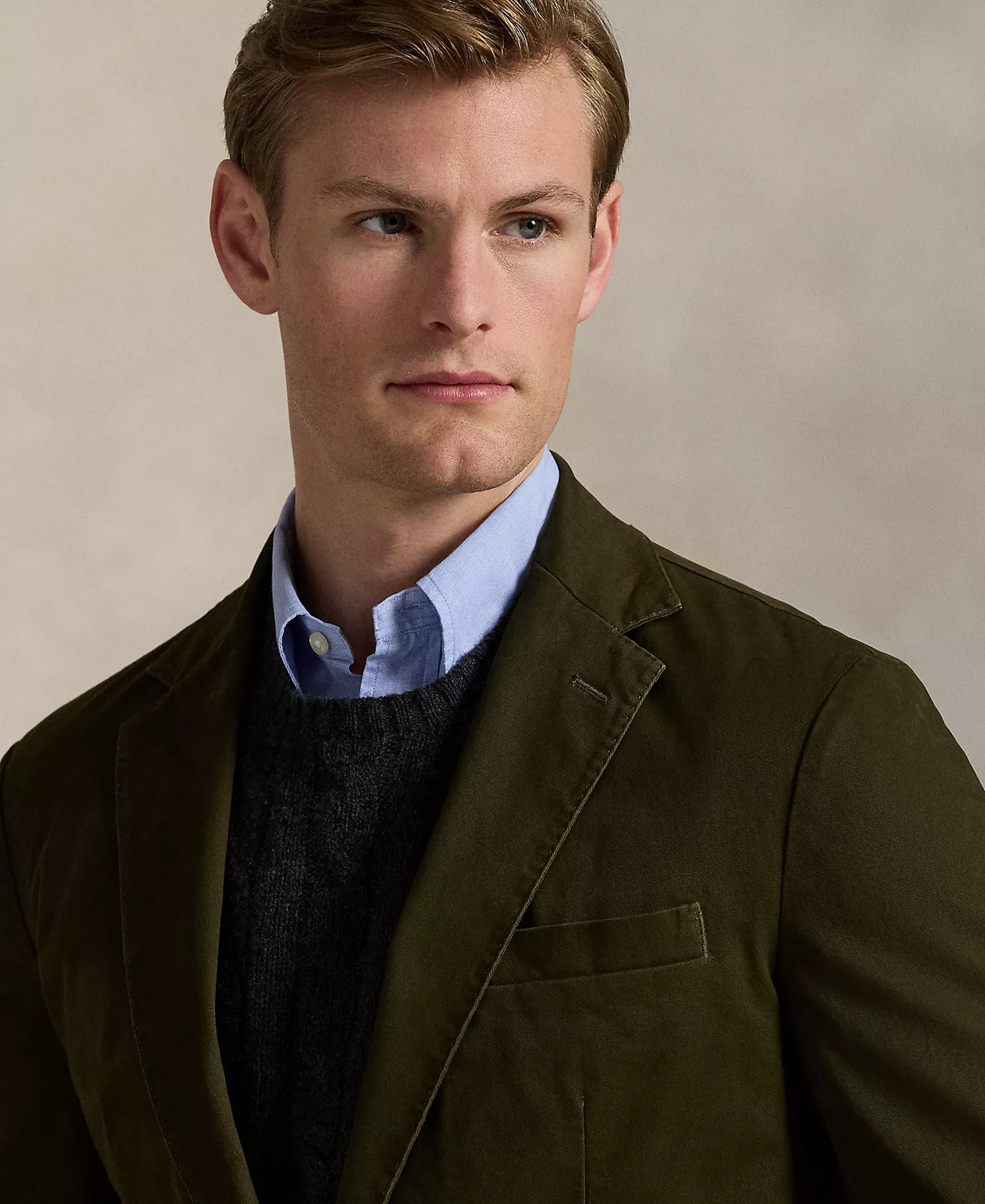 Men's Polo Unconstructed Modern Suit Jacket - Dark Loden - 38