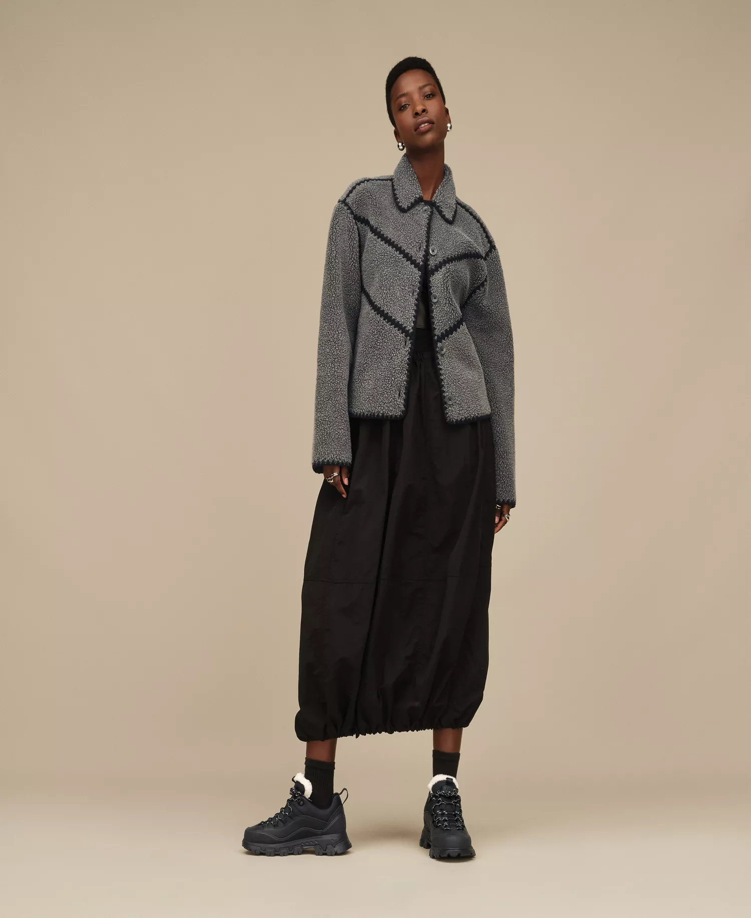 UGG Women's Ellison Fluff Shell Jacket - Charcoal Heather - L