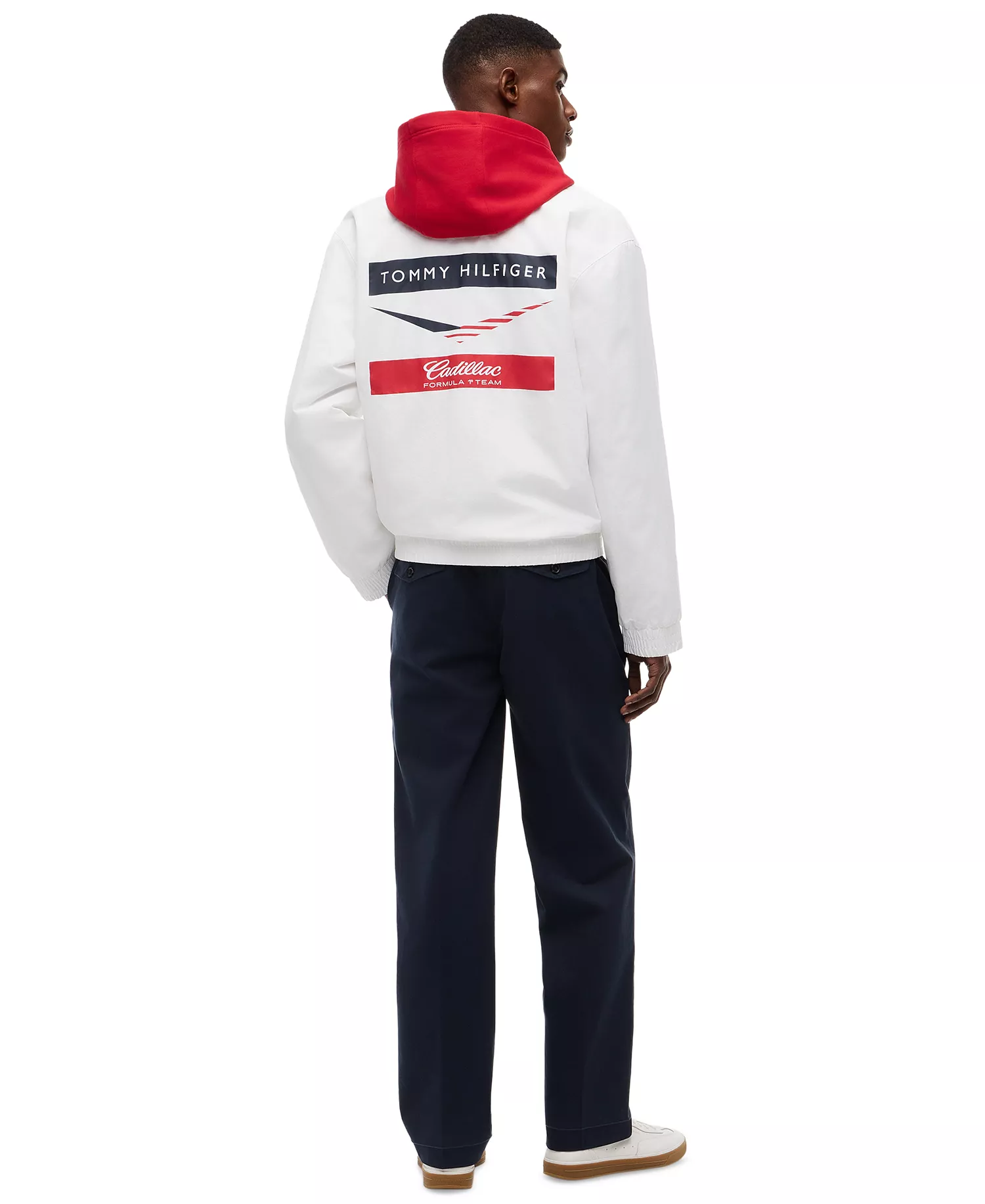 x Cadillac F1® Men's Chevron Coach Jacket - White - L