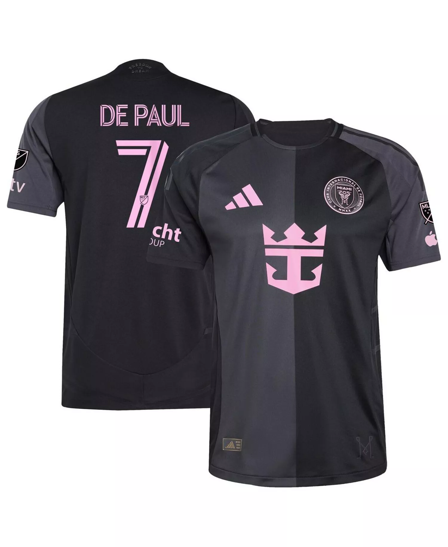 Men's Rodrigo De Paul Black Inter Miami CF 2025 The Fortitude Kit Authentic Player Jersey - Black - 3XL