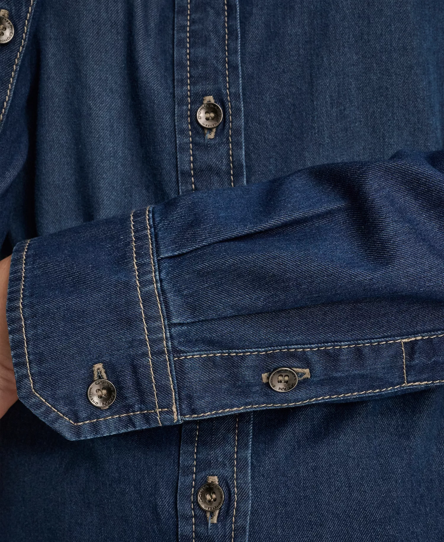 Women's Luxe Denim Button Down Denim Shirt - The Taylor - L