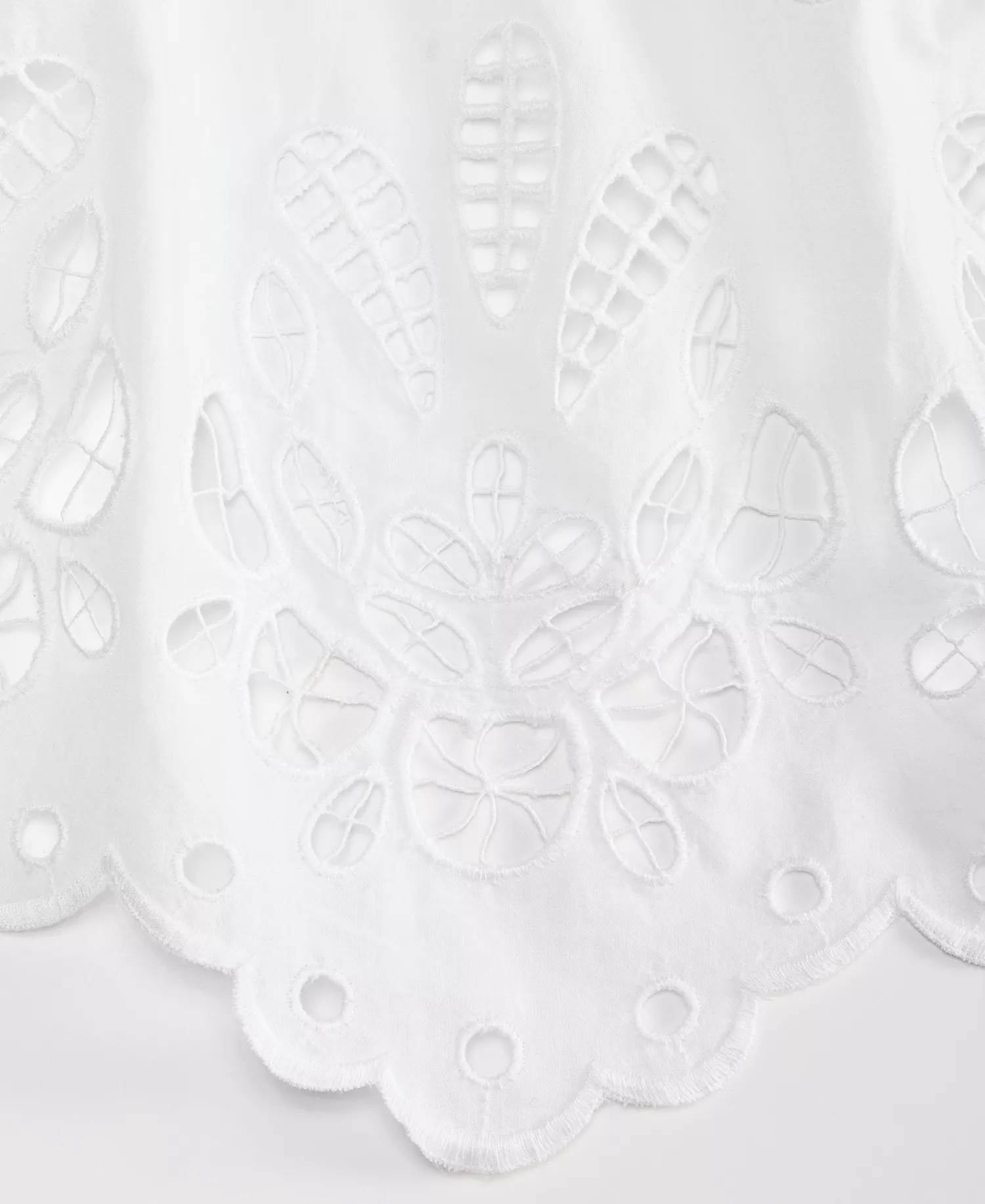 Women's Cotton Eyelet Lace Midi Skirt, Macy's Exclusive  - Bright White - L