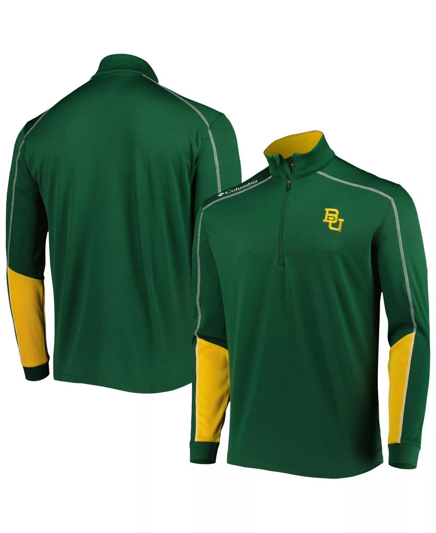 Men's Green Baylor Bears Wick Quarter-Zip Jacket - Green, Gold - 2XL