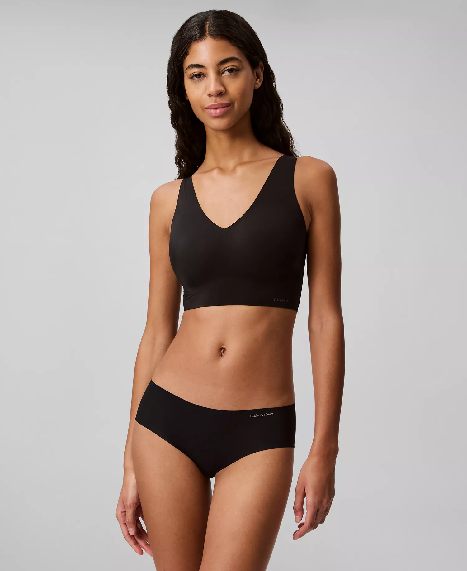 Women's Invisibles Microfiber Stretch Hipster Underwear-D3429 - Black - L