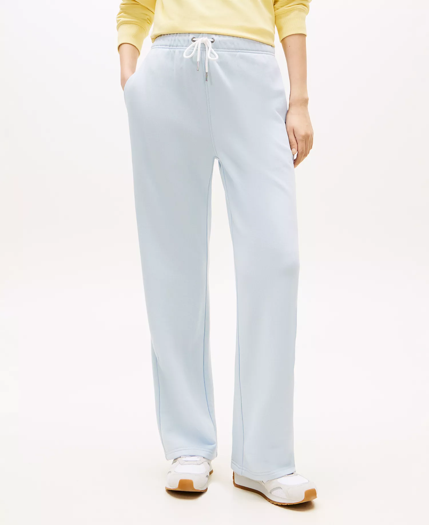 Women's Wide-Leg Track Pants - Breezy Blue - L