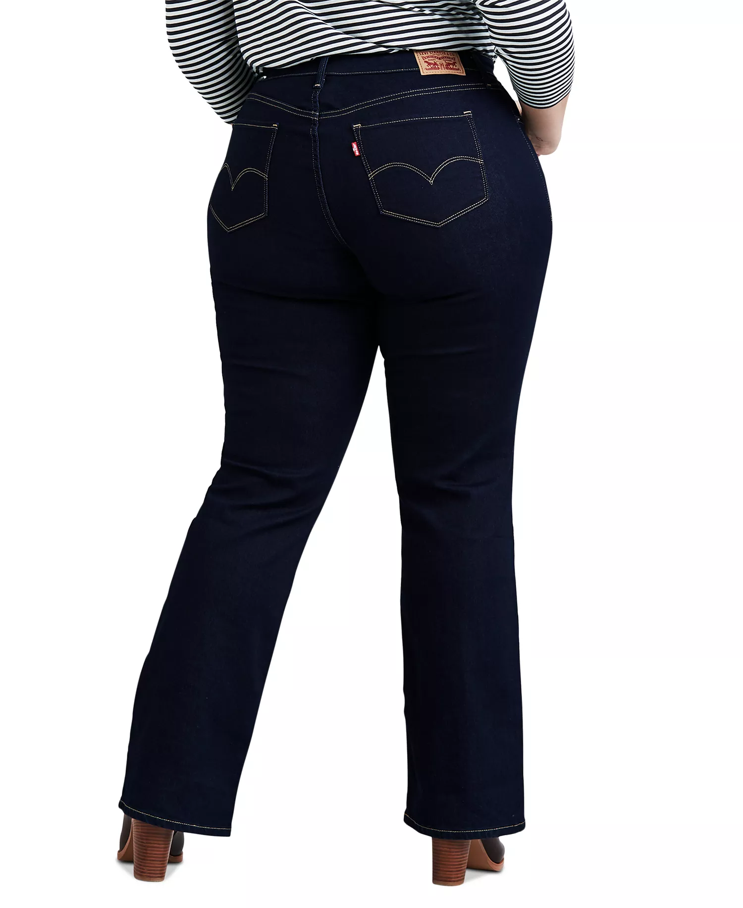 315 Shaping Mid Rise Lightweight Bootcut Jeans - Darkest Sky - 14W