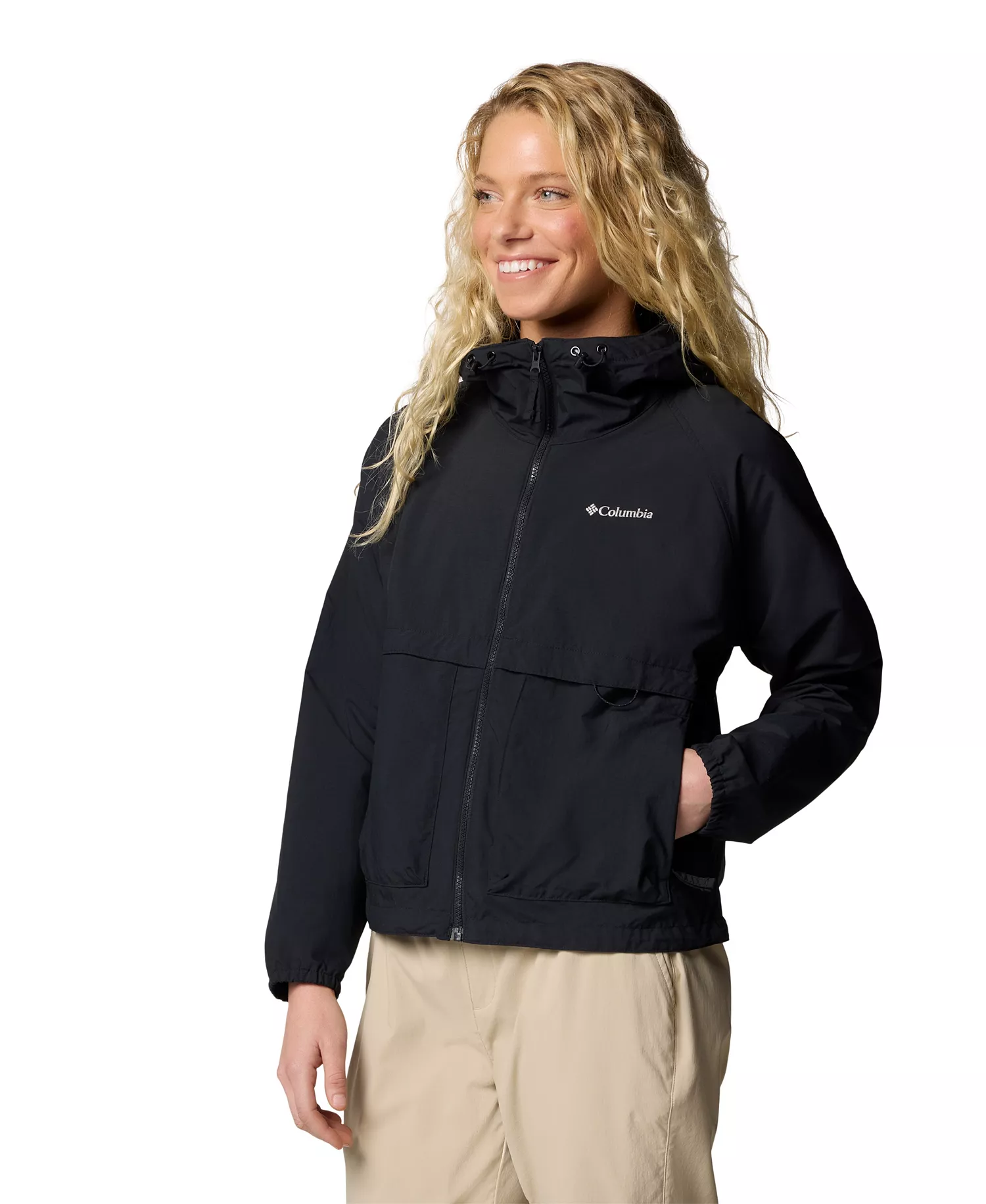 Women's Spire Valley Windbreaker Jacket - Black - L