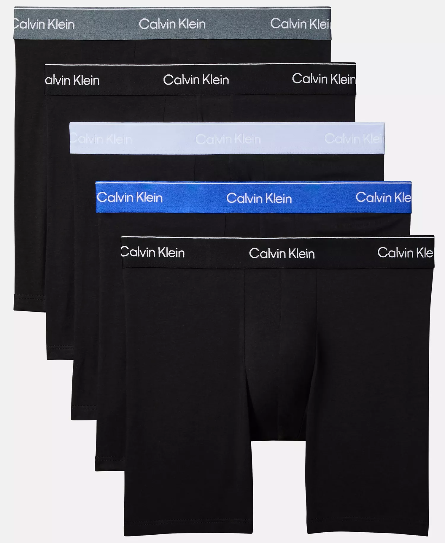 Men's Infinity Bond Boxer Briefs, 5-Pack - Black Bodies With Royalty/Black/Casual Blue/Turbulen - L