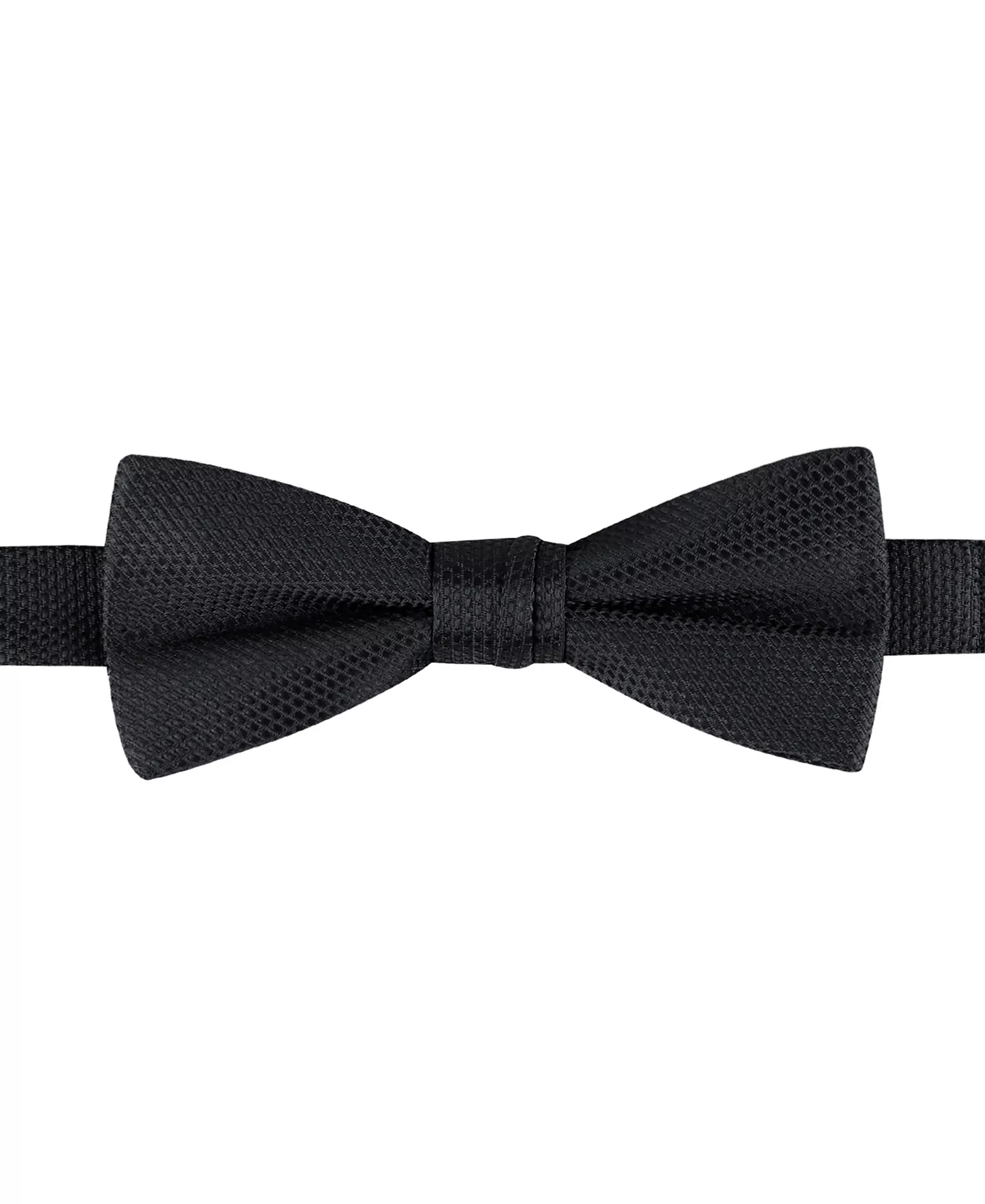 Men's Textured Solid Bow Tie - Black - ONE SIZE