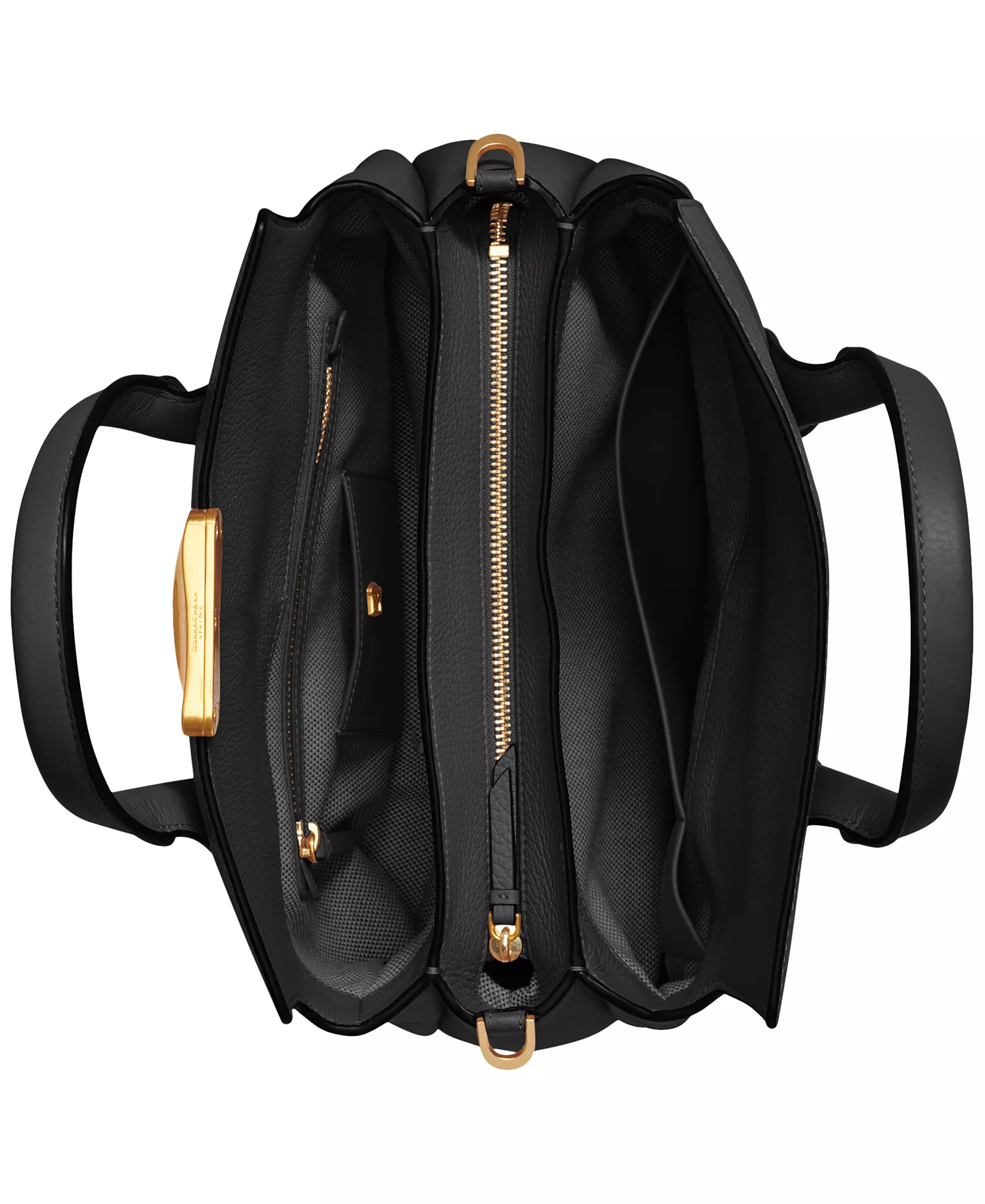 Amagansett Soft-Rolled Leather Satchel with Sculpted Magnet Closure - Black/gold - NO SIZE