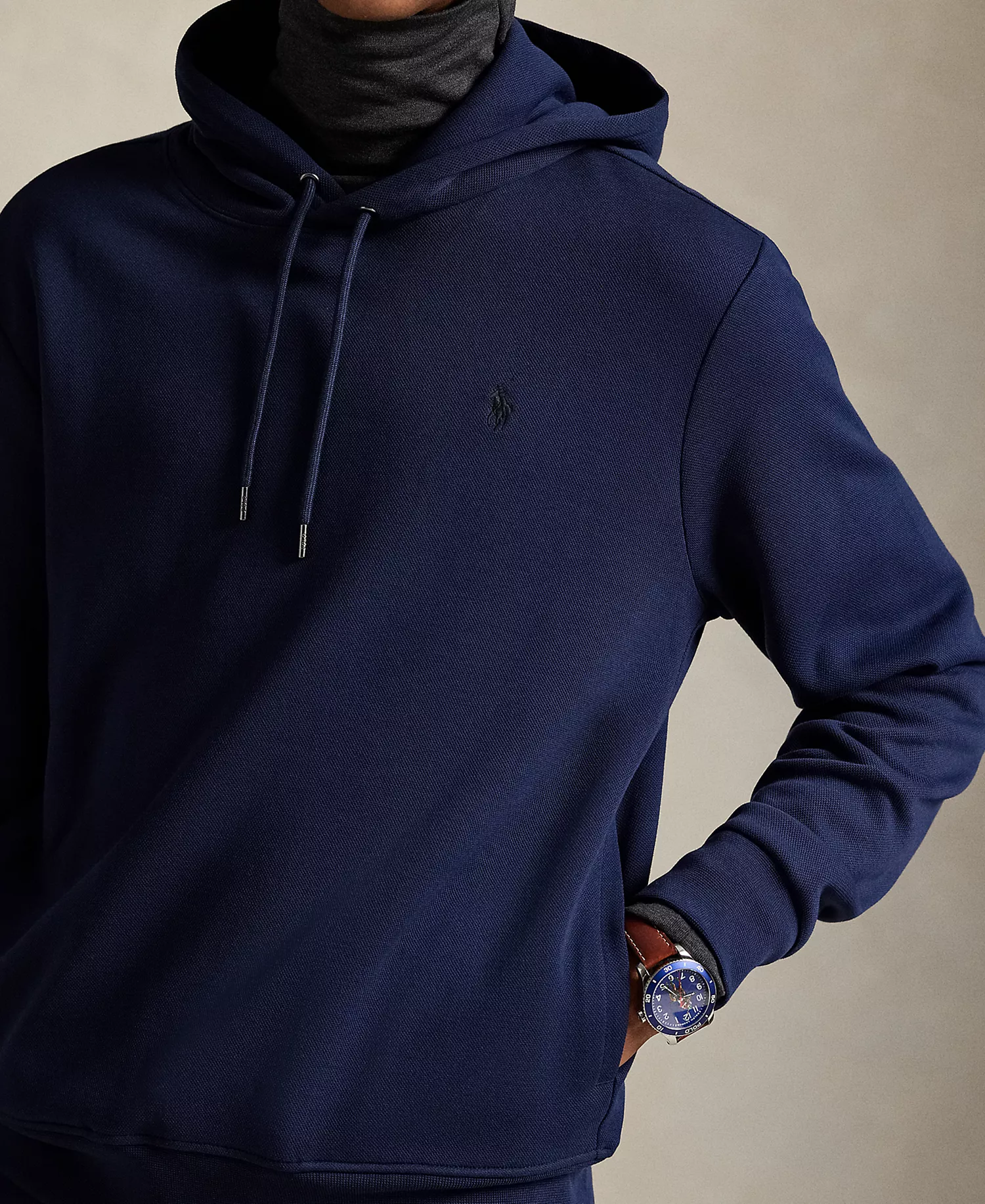 Men's Double-Knit Hoodie - Cruise  Navy - S