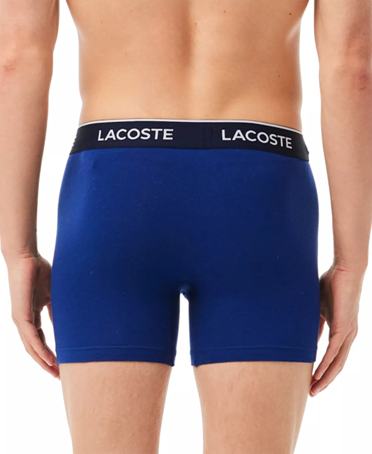 Men's 3-Pack Regular Fit Logo Waistband Boxer Briefs - NAVY BLUE - L
