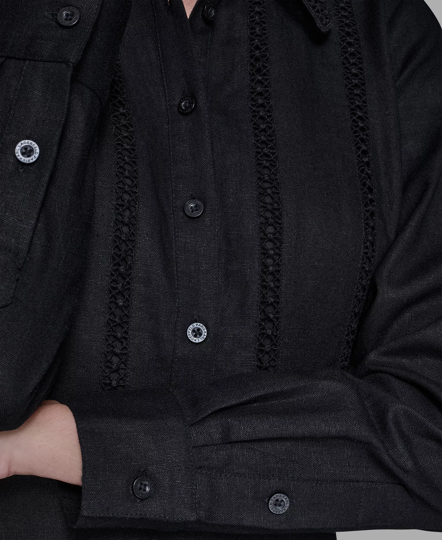 Women's Collared Shirt Dress - Black - 0