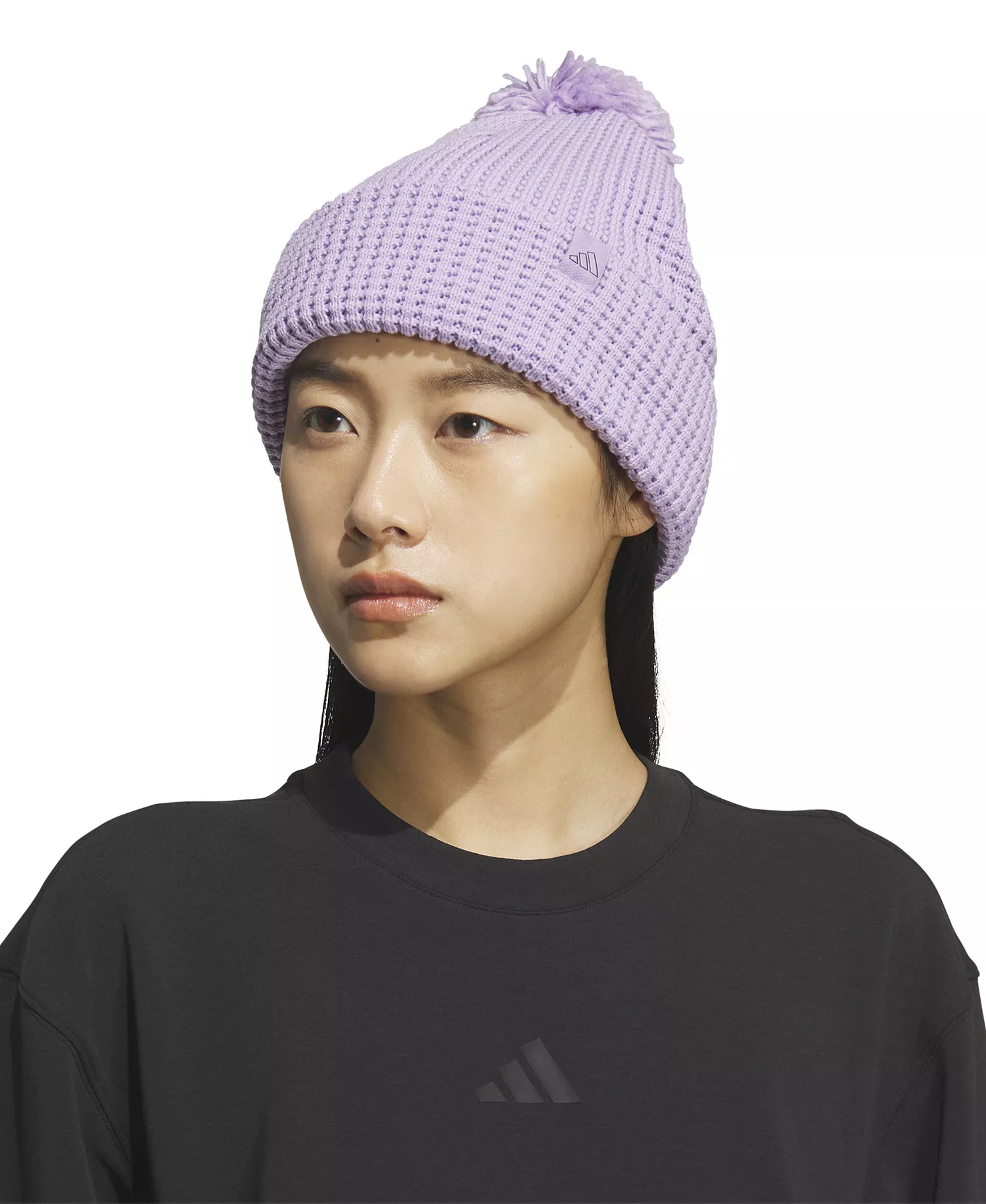 Women's Pom Ballie Beanie  - Powder Plum Purple/aurora Plum Purple - ONE SIZE