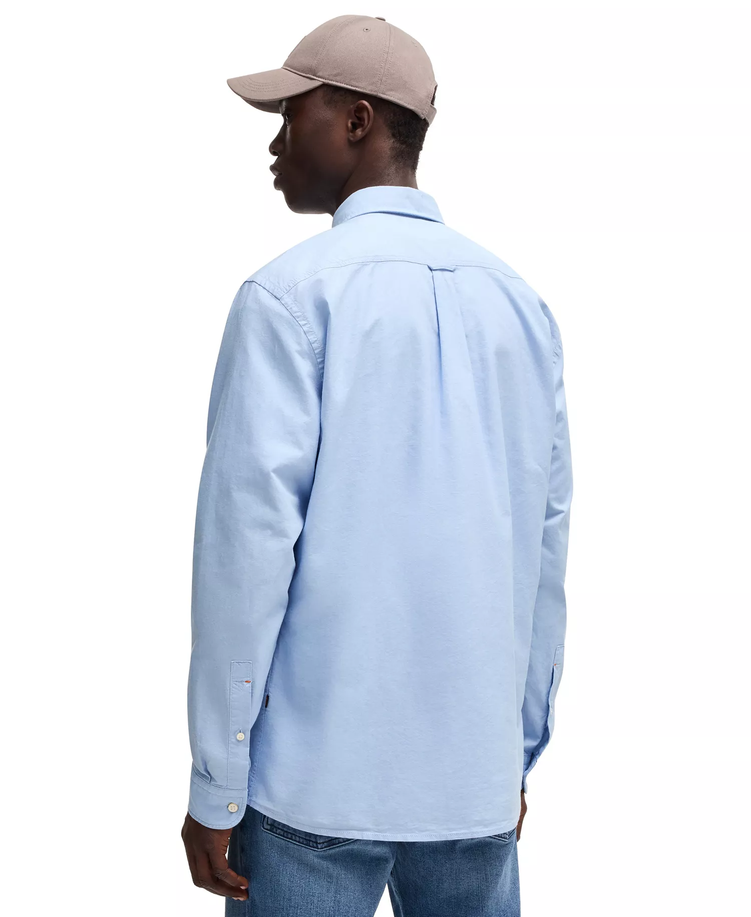 Men's Button-Down Regular-Fit Dress Shirt - Open Blue - L