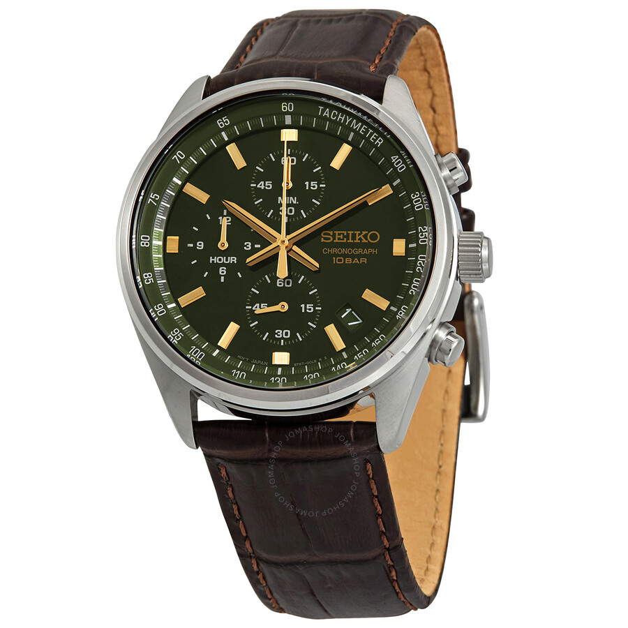 Seiko Chronograph Quartz Green Dial Men's Watch