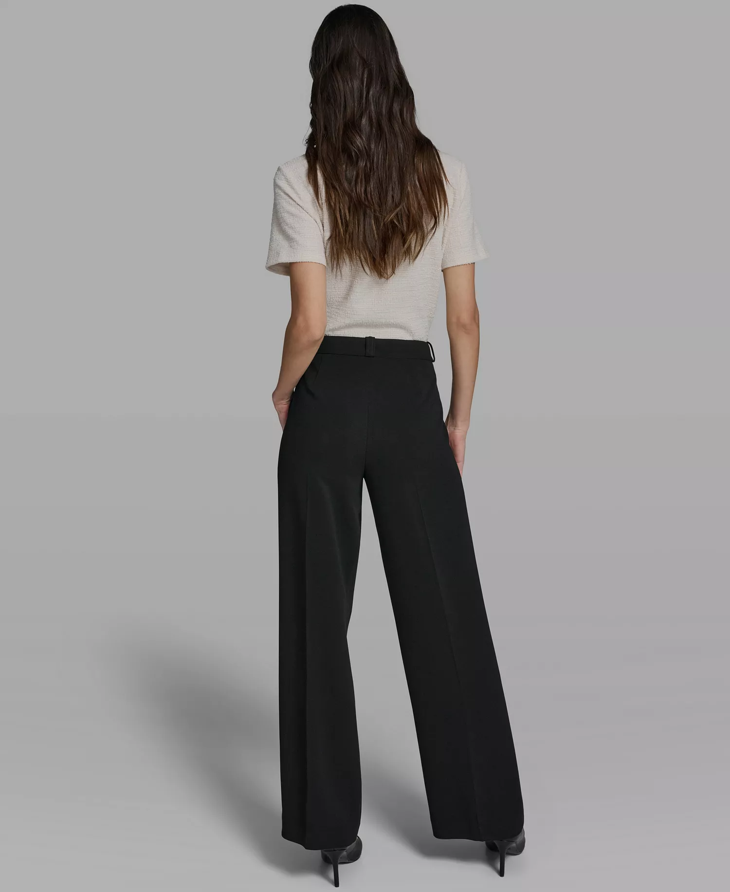 Women's Mid-Rise Patch Pocket Straight Pants - Black - 10