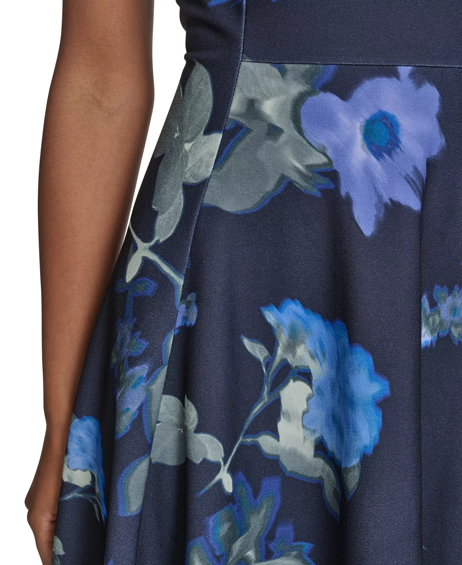 Women's Short-Sleeve Crewneck Dress - Indigo Multi - 12