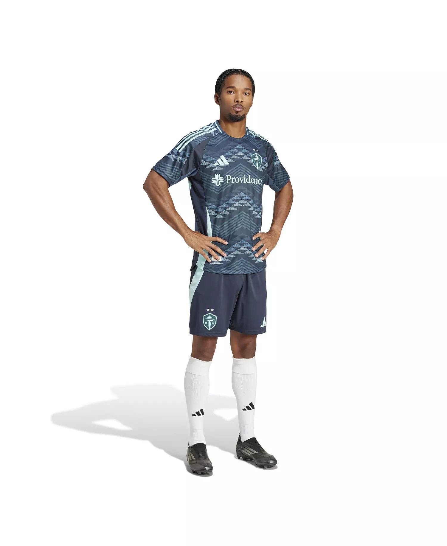Men's Blue Seattle Sounders FC Away 2025 The Salish Sea Kit Authentic Shorts - Blue - 2XL