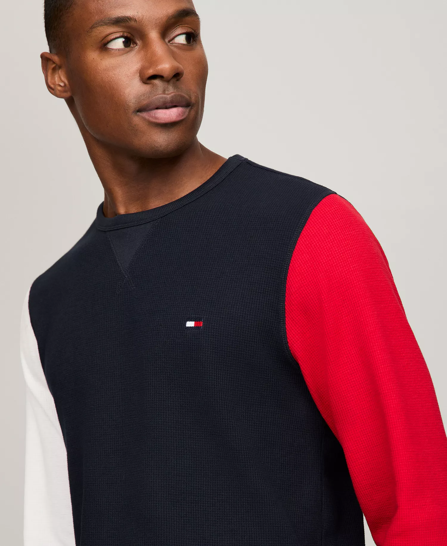 Men's Thermal Logo Long-Sleeve Pajama Shirt - Multi - L