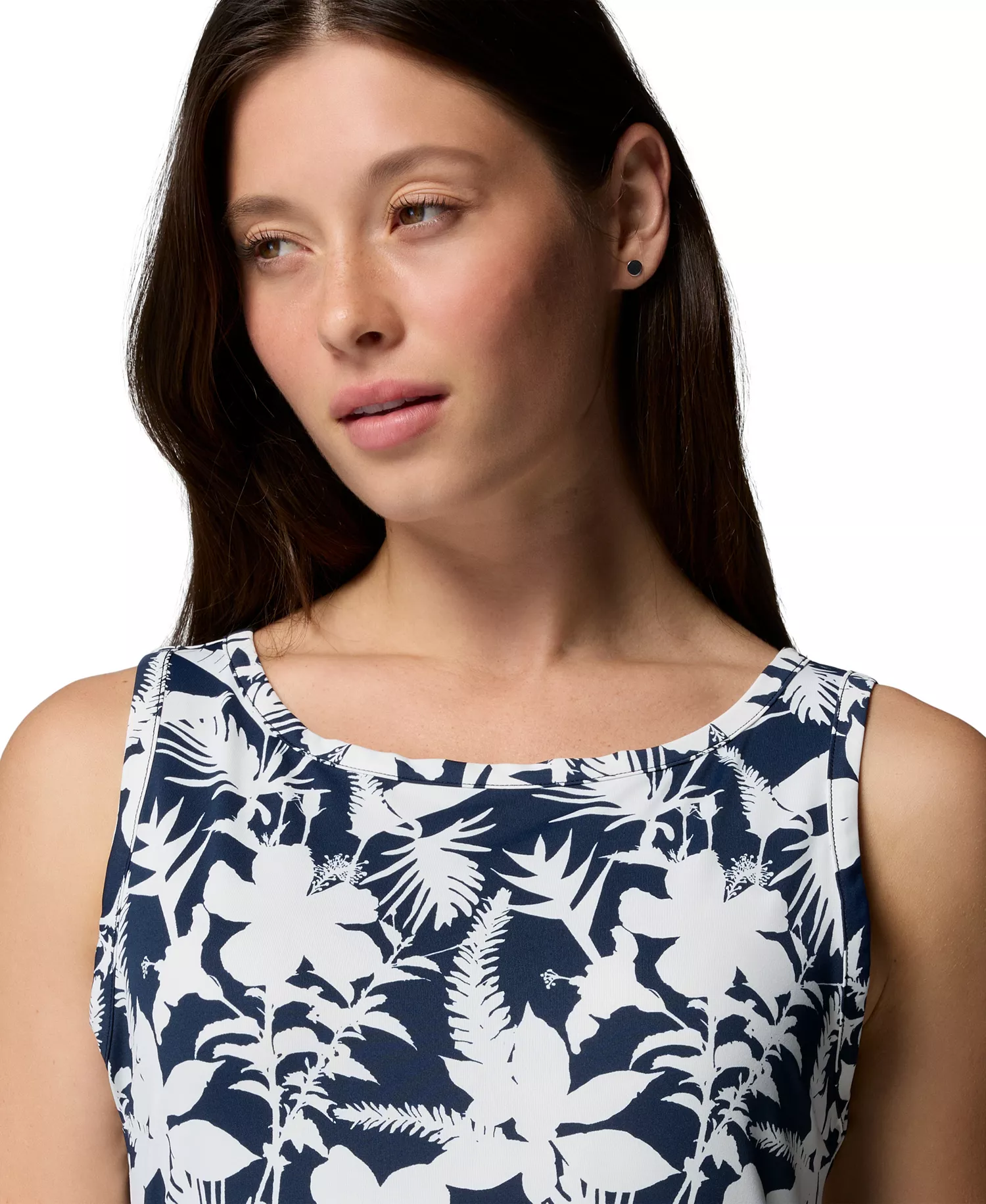 Women's Chill River Printed Dress - Collegiate Navy, Bontaniflage - L