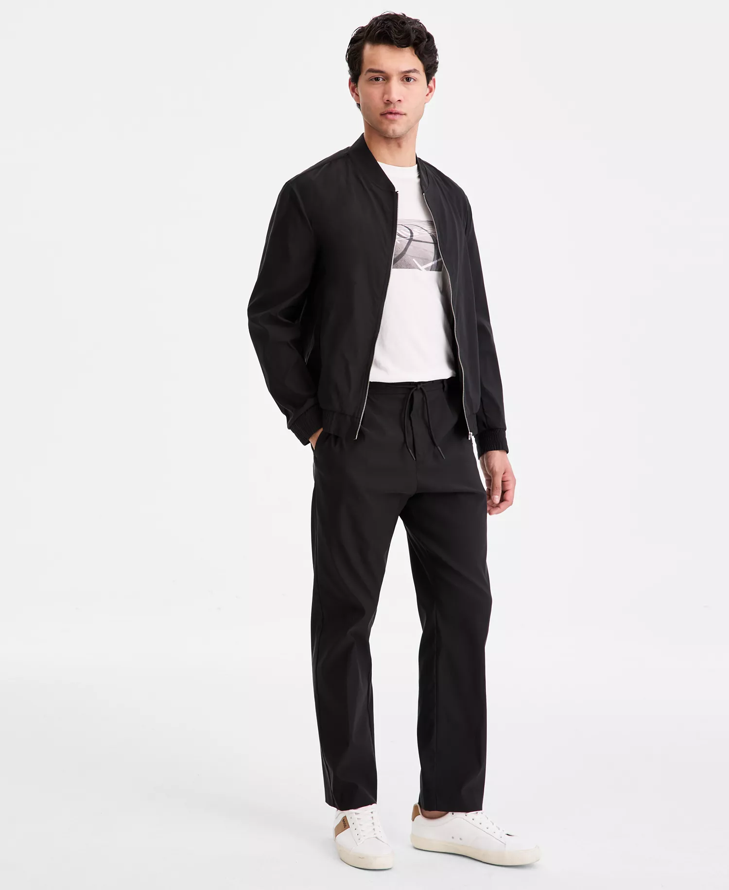 Men's Full-Zip Jacket - Black - 36R