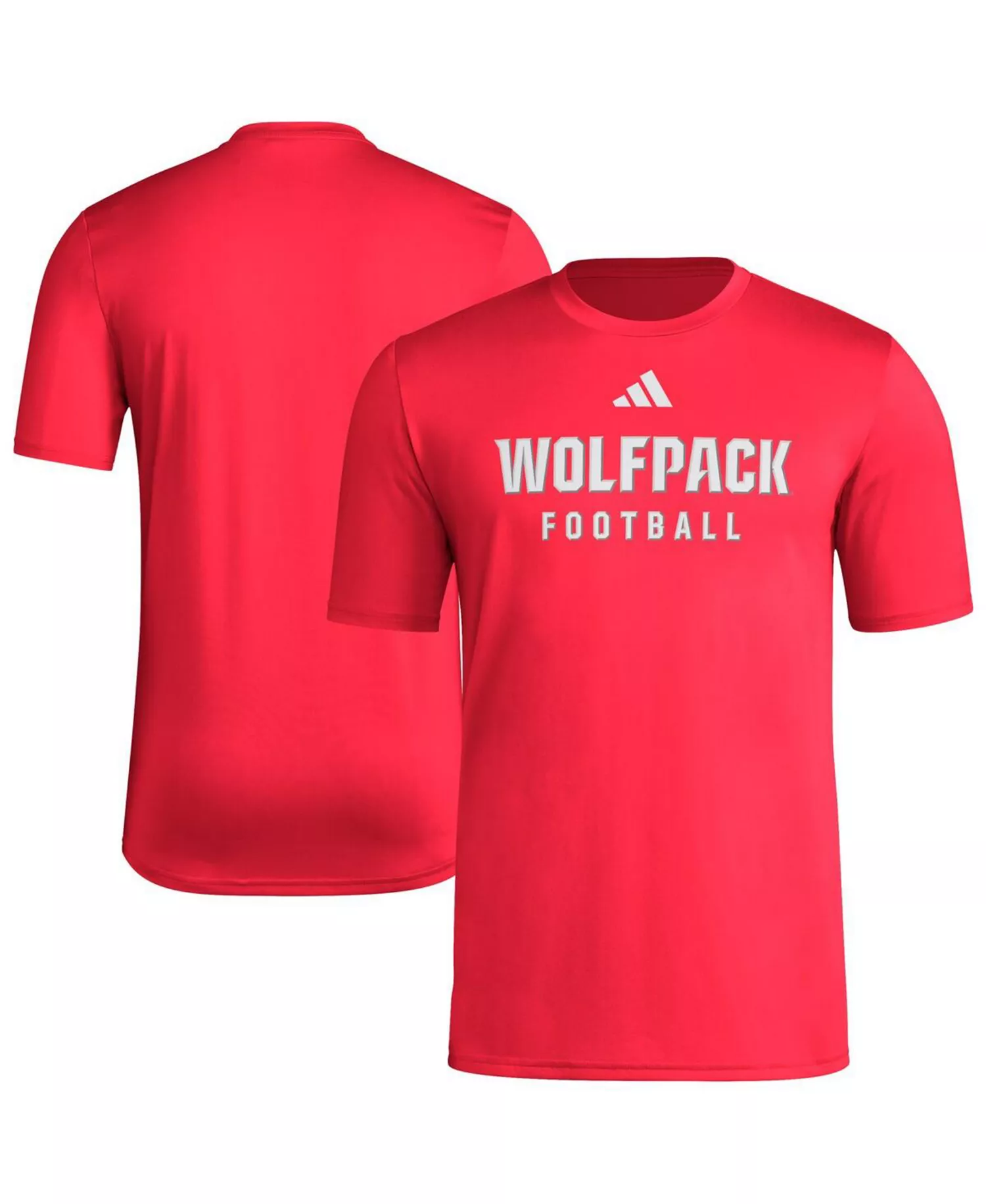 Men's Red NC State Wolfpack Locker Practice Football Pre-Game T-Shirt - Red - 2XL