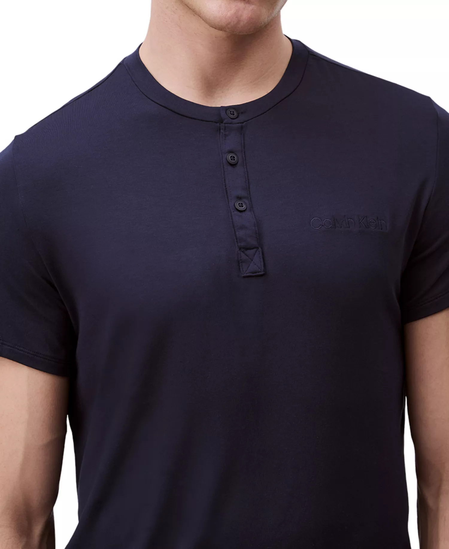 Men's UltraSoft Stretch Sleep Henley - SHORELINE - S