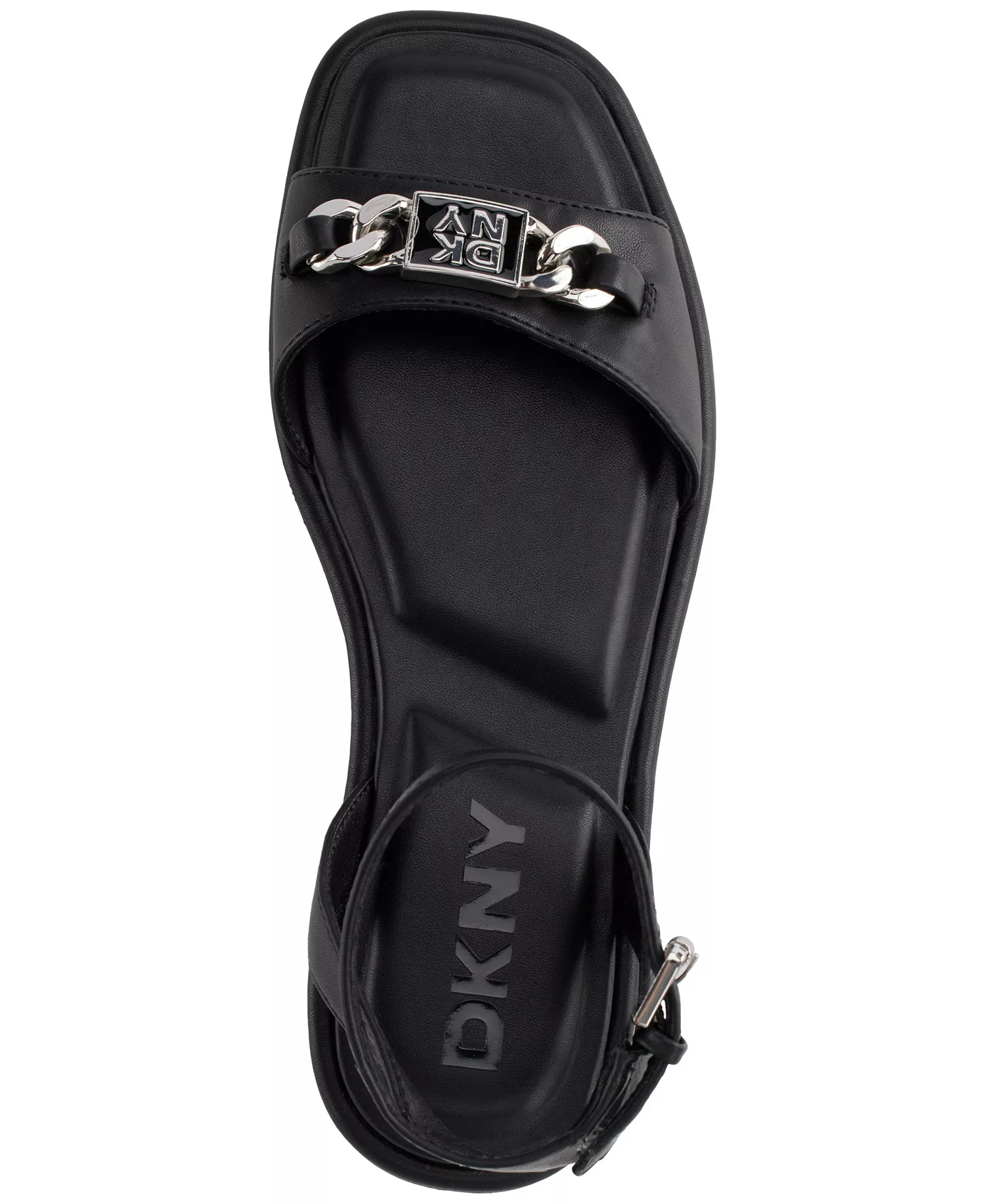 Women's Bacliff Ankle Strap Flats - Black - 6M