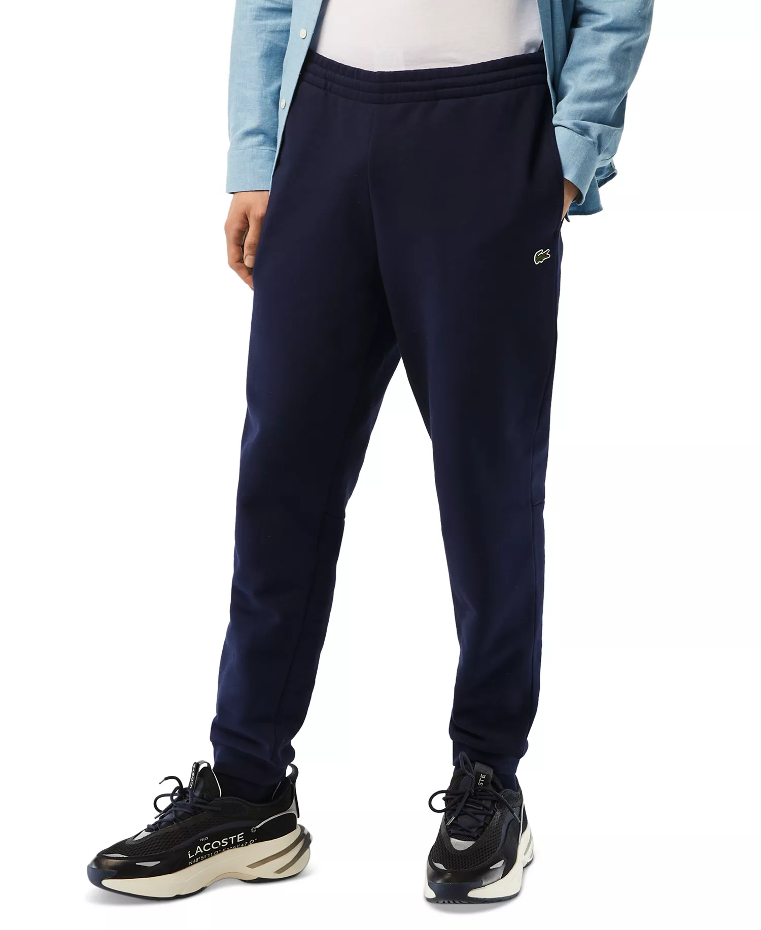 Men's Tapered-Fit Fleece Trackpants - 166 - Navy - S