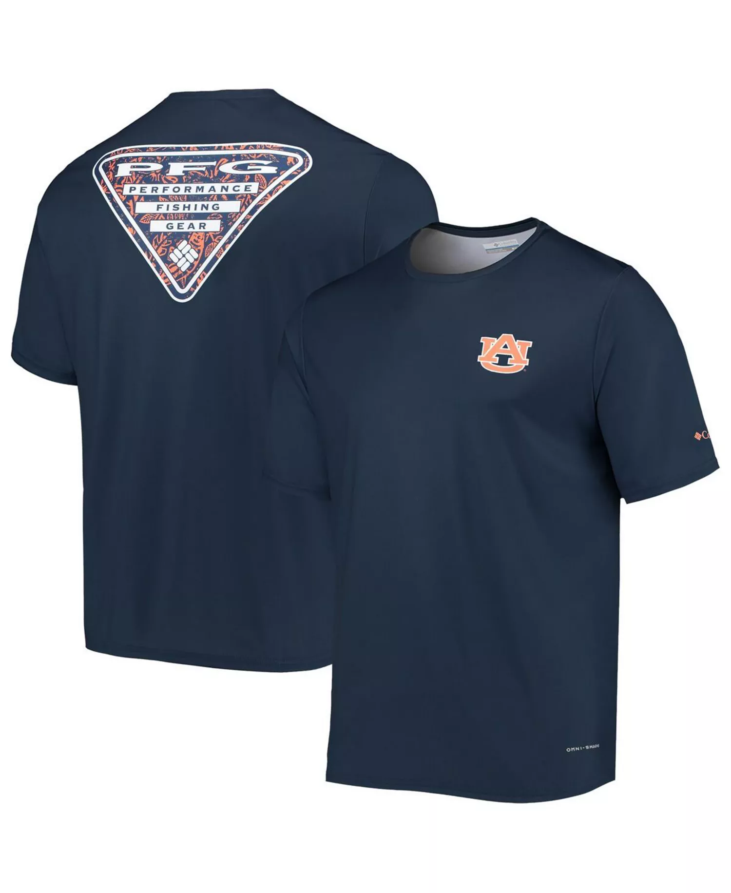 Men's Navy Auburn Tigers Terminal Tackle Omni-Shade T-shirt - Navy - L