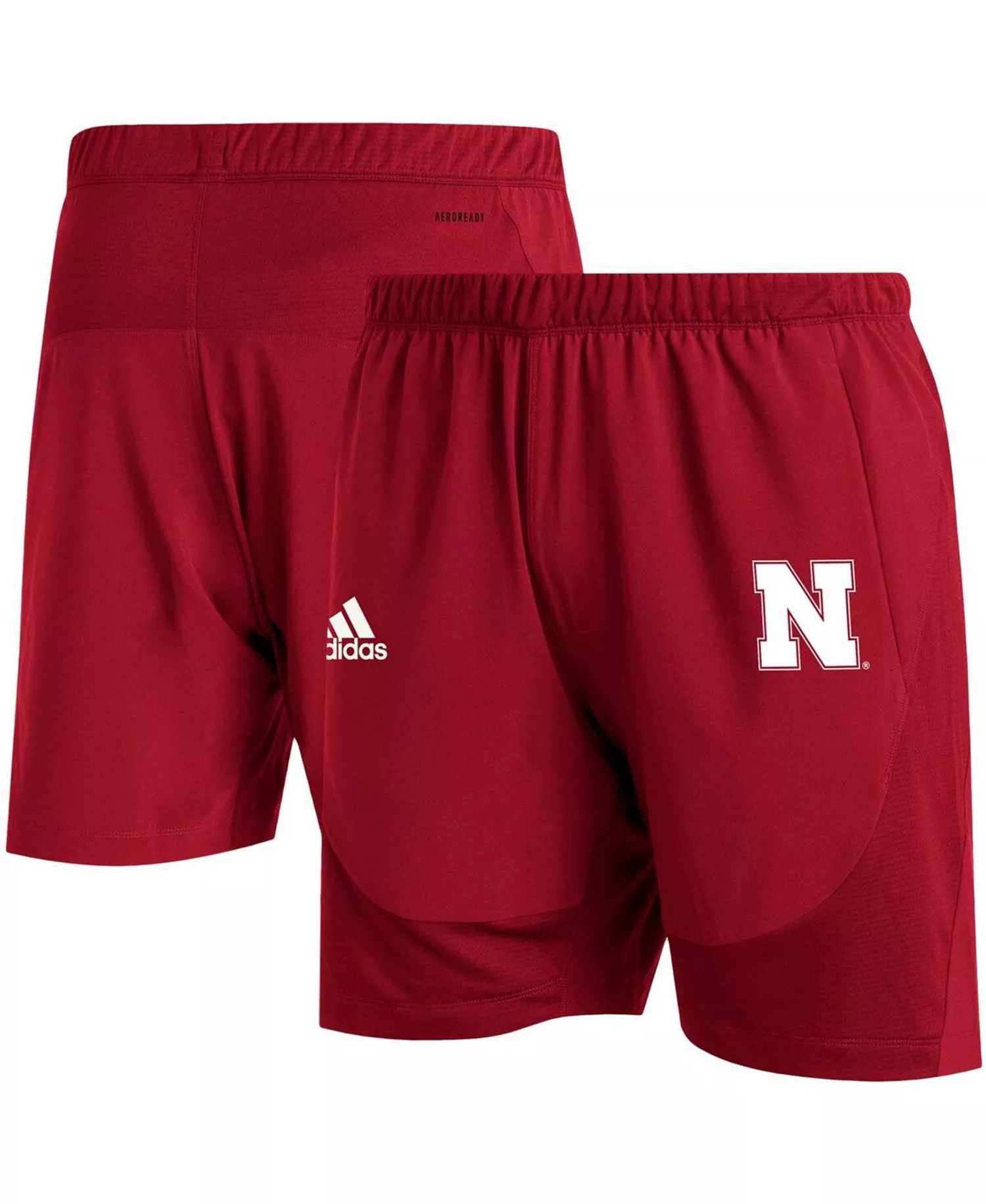 Men's Scarlet Nebraska Huskers 2021 Sideline Aeroready Training Shorts - Scarlet - L
