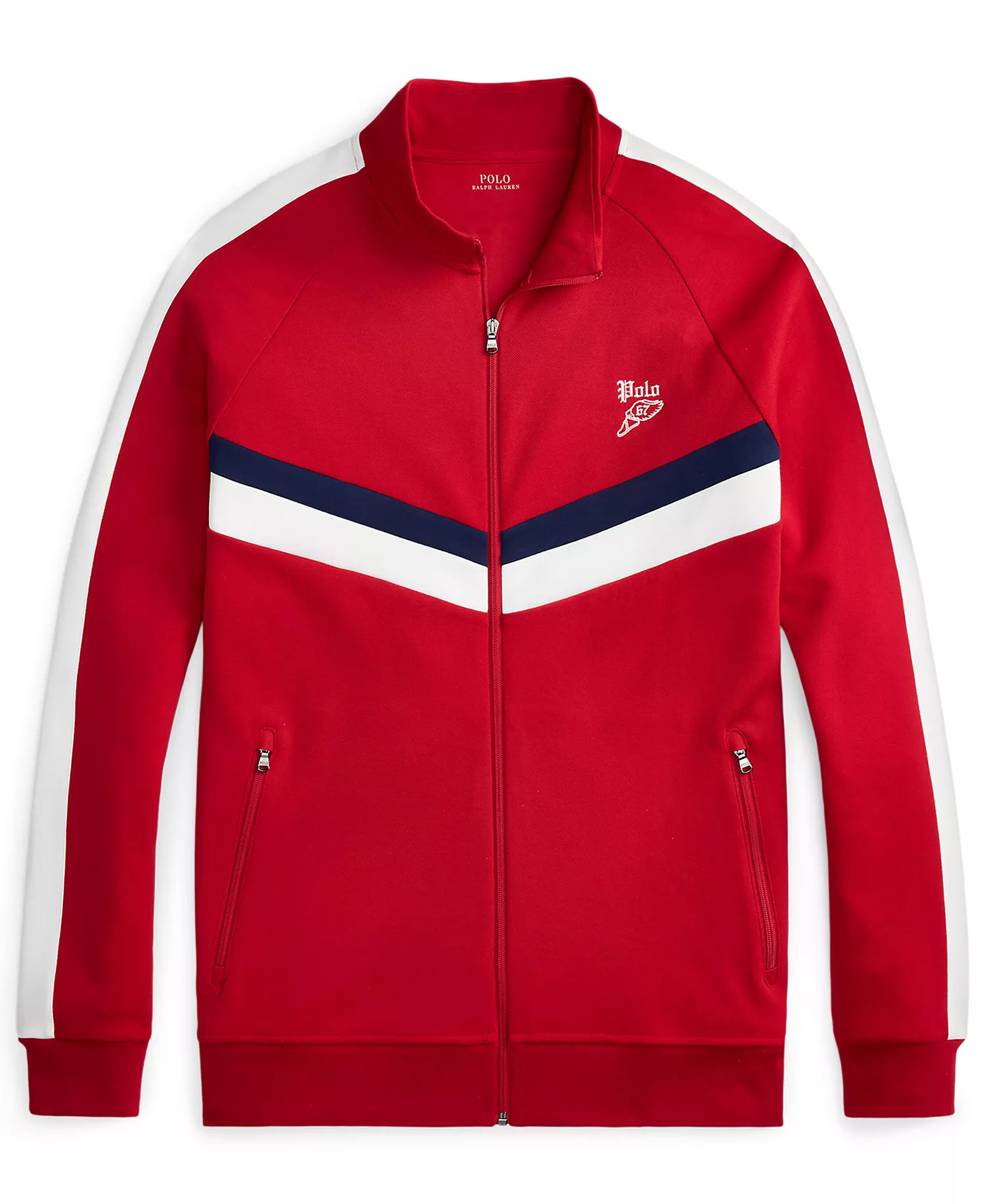 Men's Big & Tall Double-Knit Track Jacket - Red - 2LT