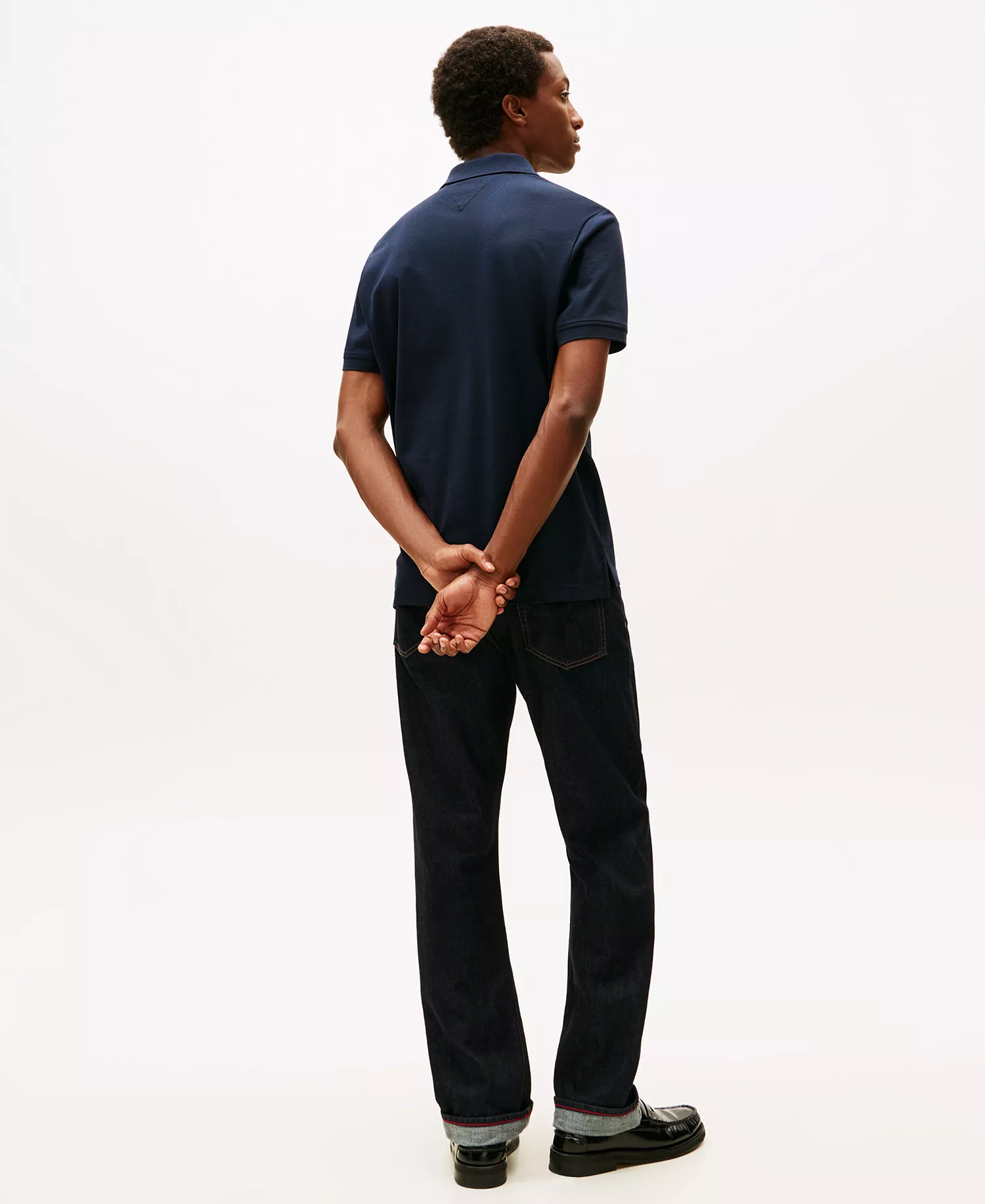 Men's Regular-Fit Varsity Embroidered Chenille Patch Polo Shirt - Desert Sky - L