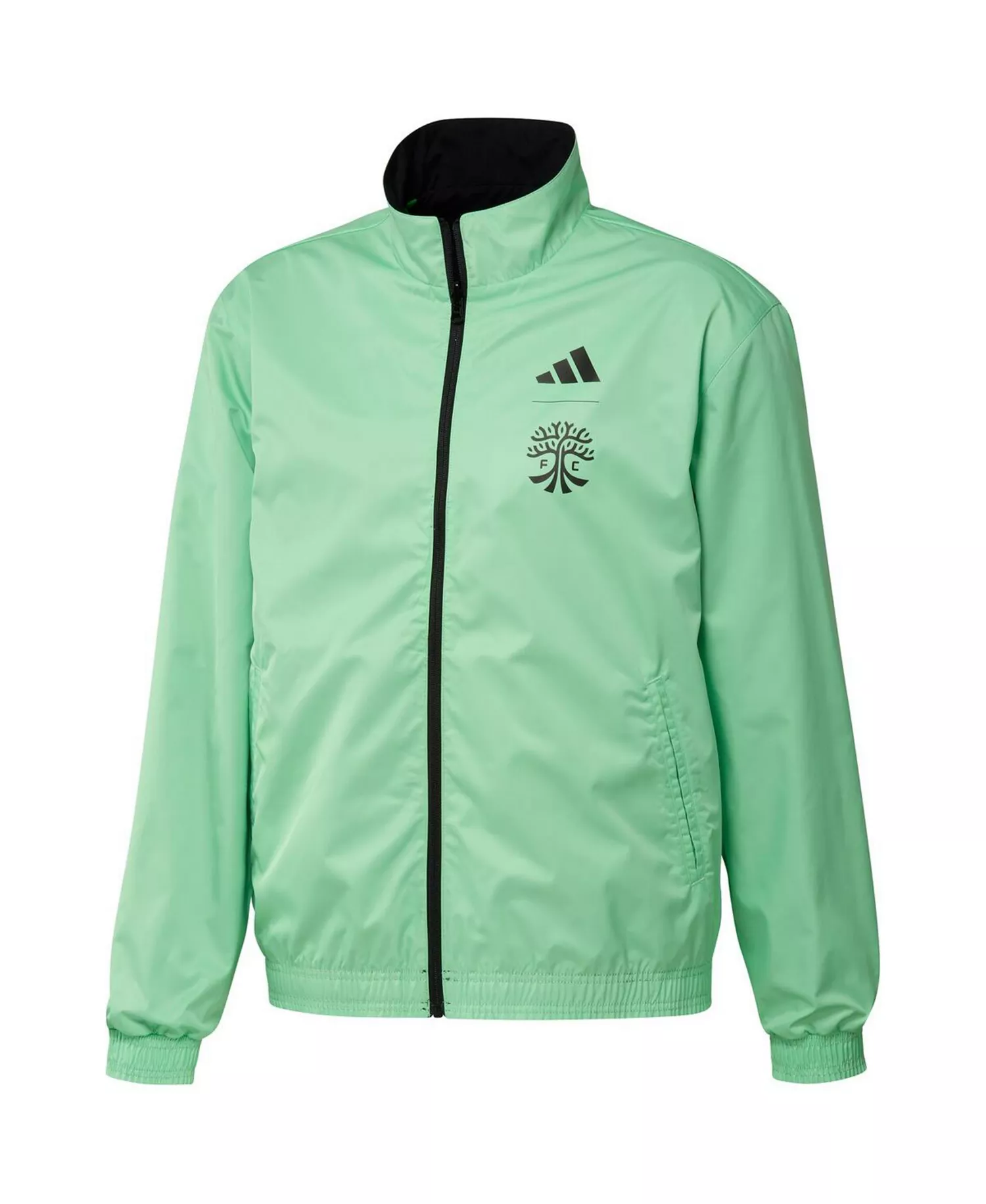 Men's Black and Green Austin FC 2023 On-Field Anthem Full-Zip Reversible Team Jacket - Black, Green - S