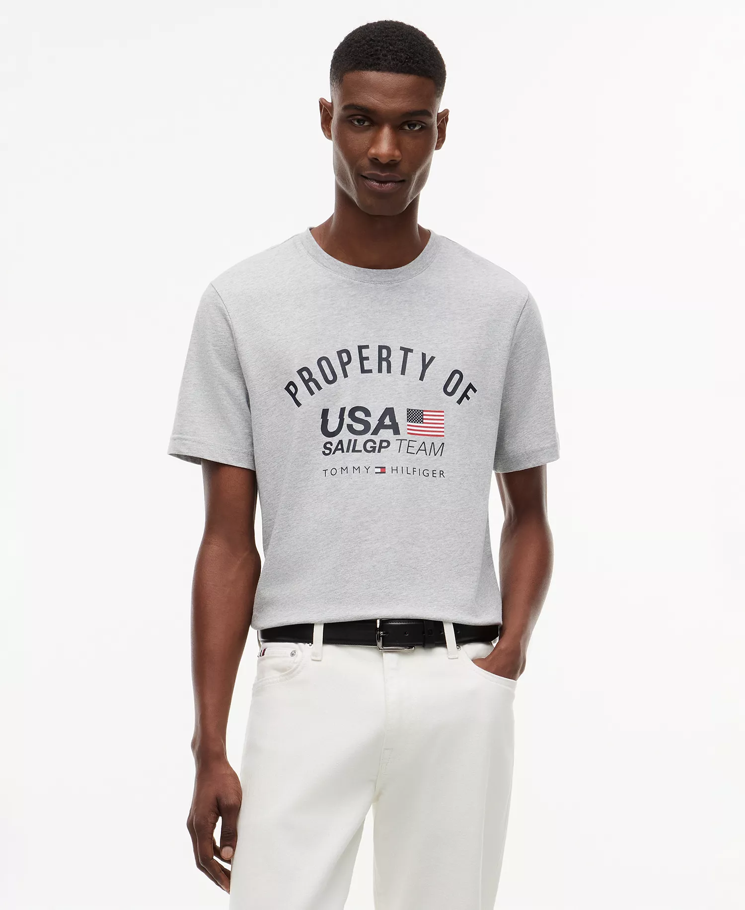 x U.S. SailGP Men's Property of USA T-Shirt - Light Gray Heather - L