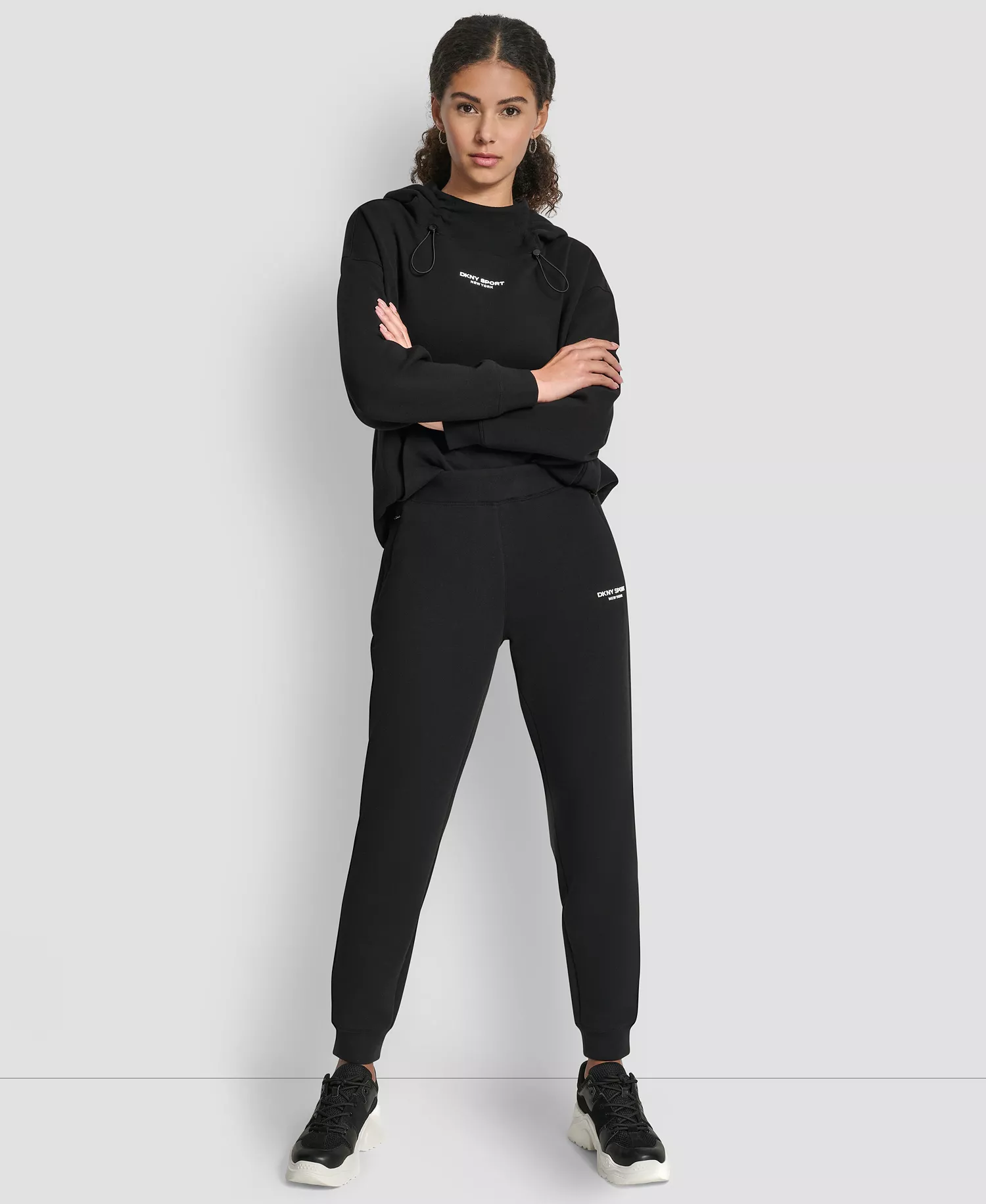Women's Brooklyn Scuba Mid Rise Ankle Length Jogger - Black - M