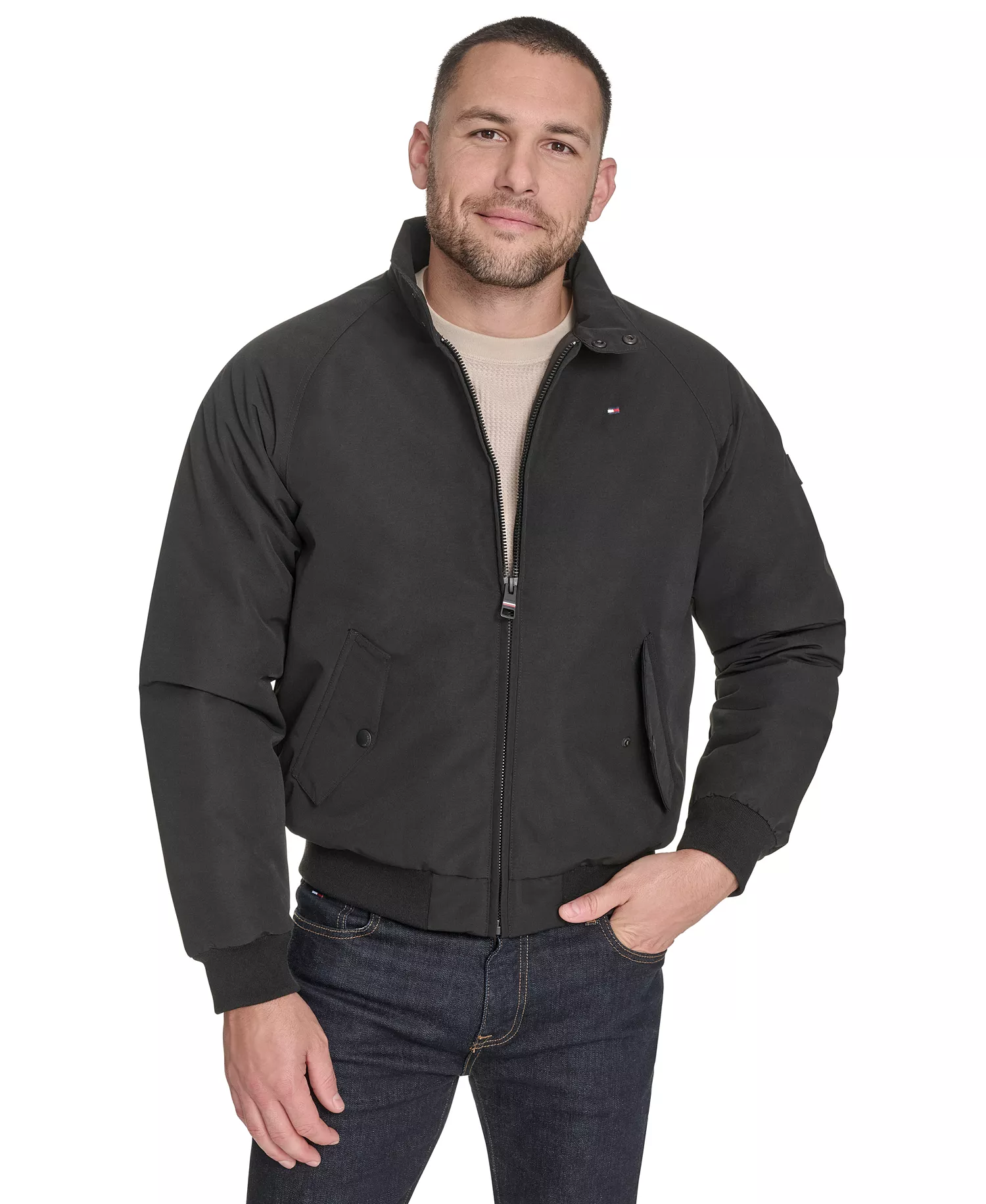 Men's New Modern Bomber - Black - 2XL