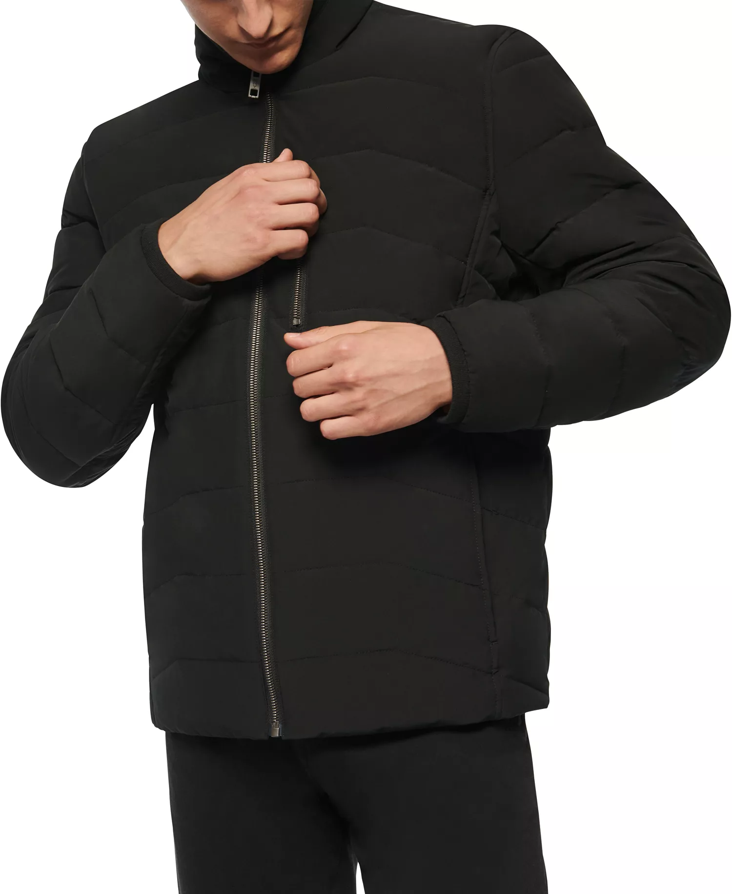 Men's Carlisle Stretch Packable Moto Jacket - Black - L