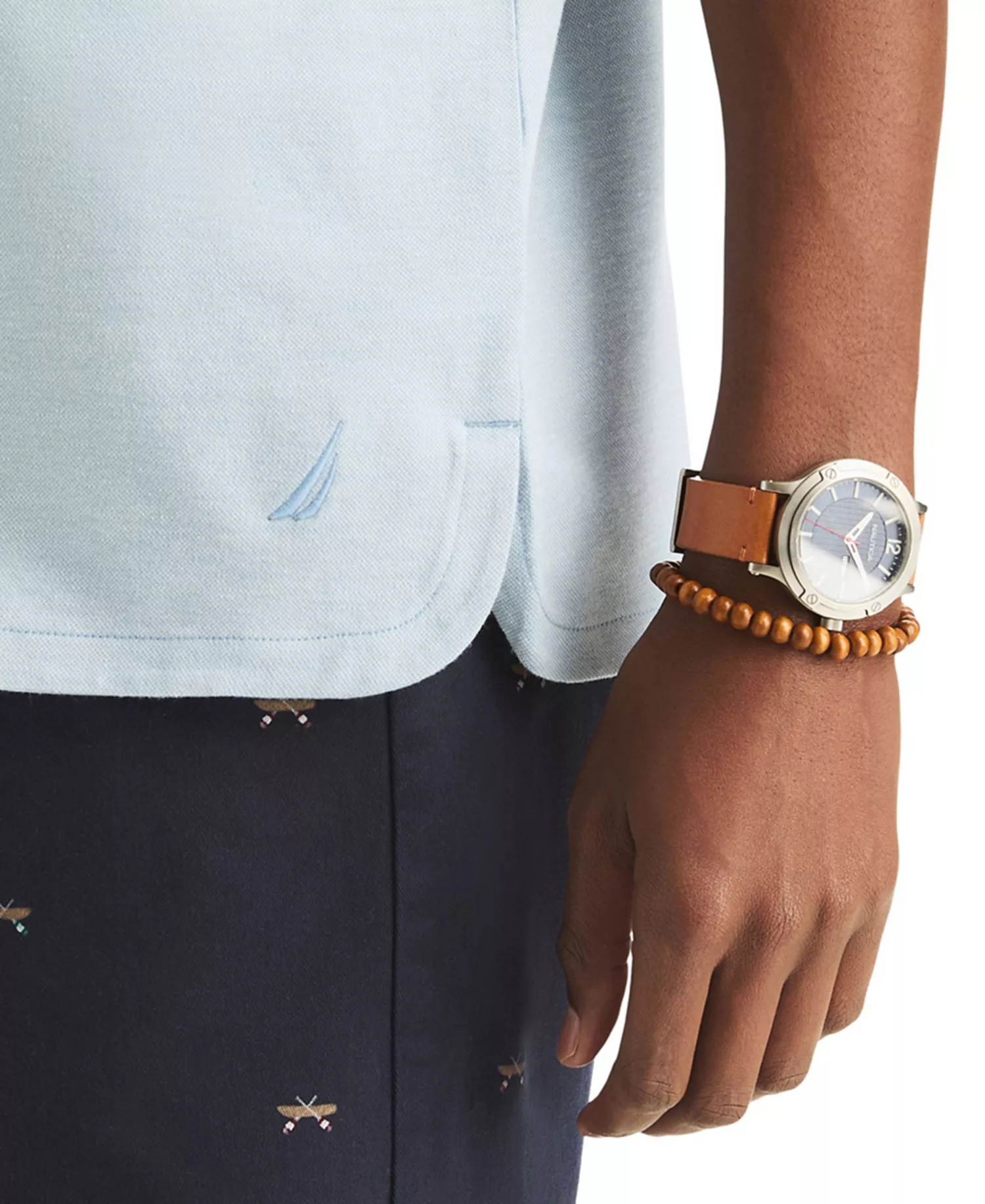 Men's Short-Sleeve Pique Button-Front Shirt - Allure - L