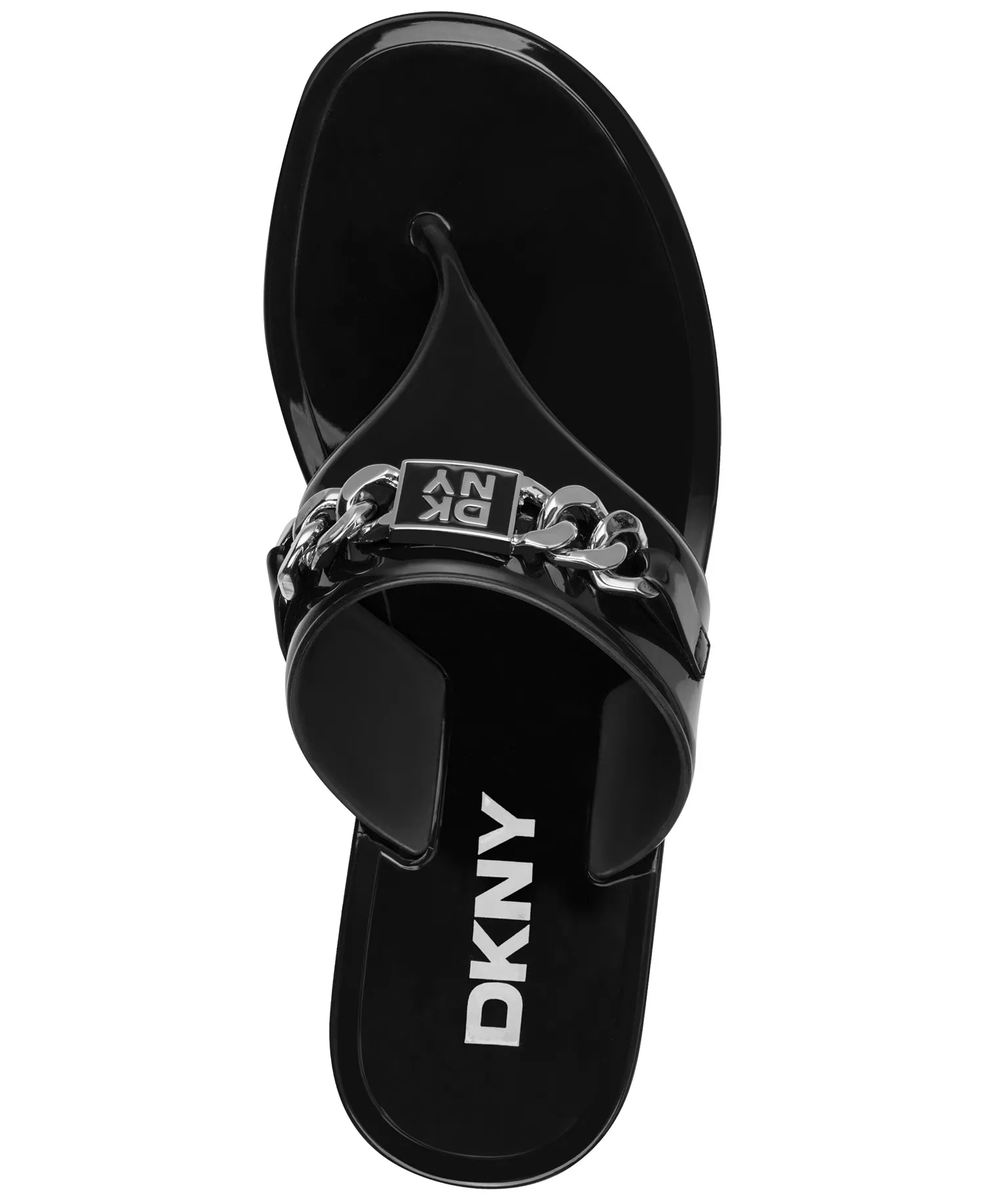 Women's Vasi Thong Jelly Flat Sandals - Black - 10M
