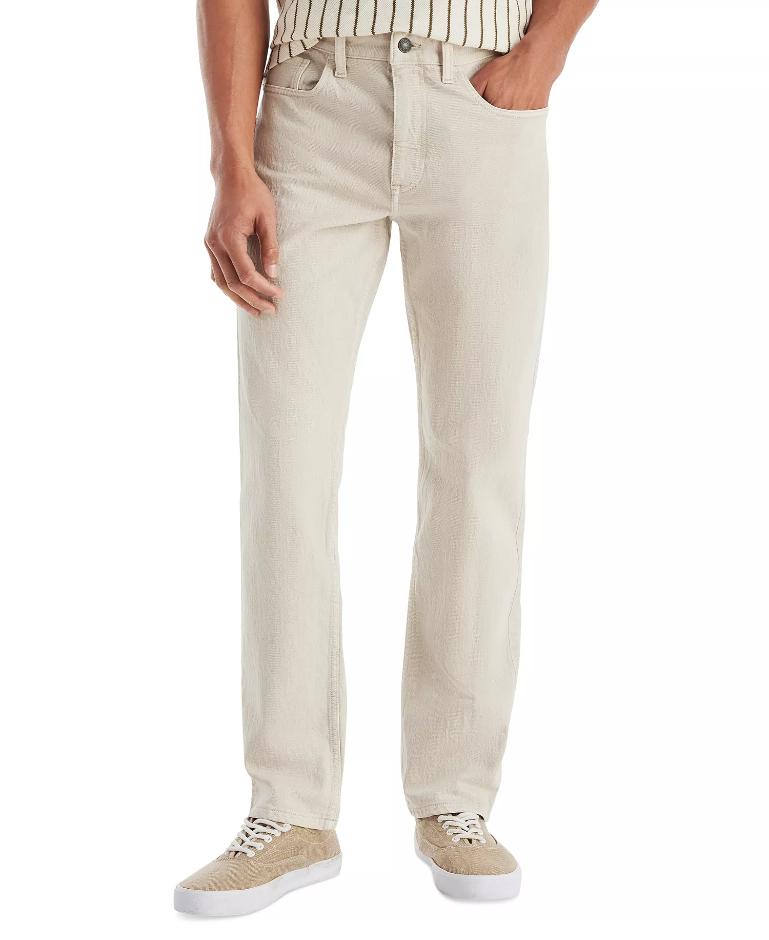 Men's Straight-Fit Denim Pants - Cement - 40x30