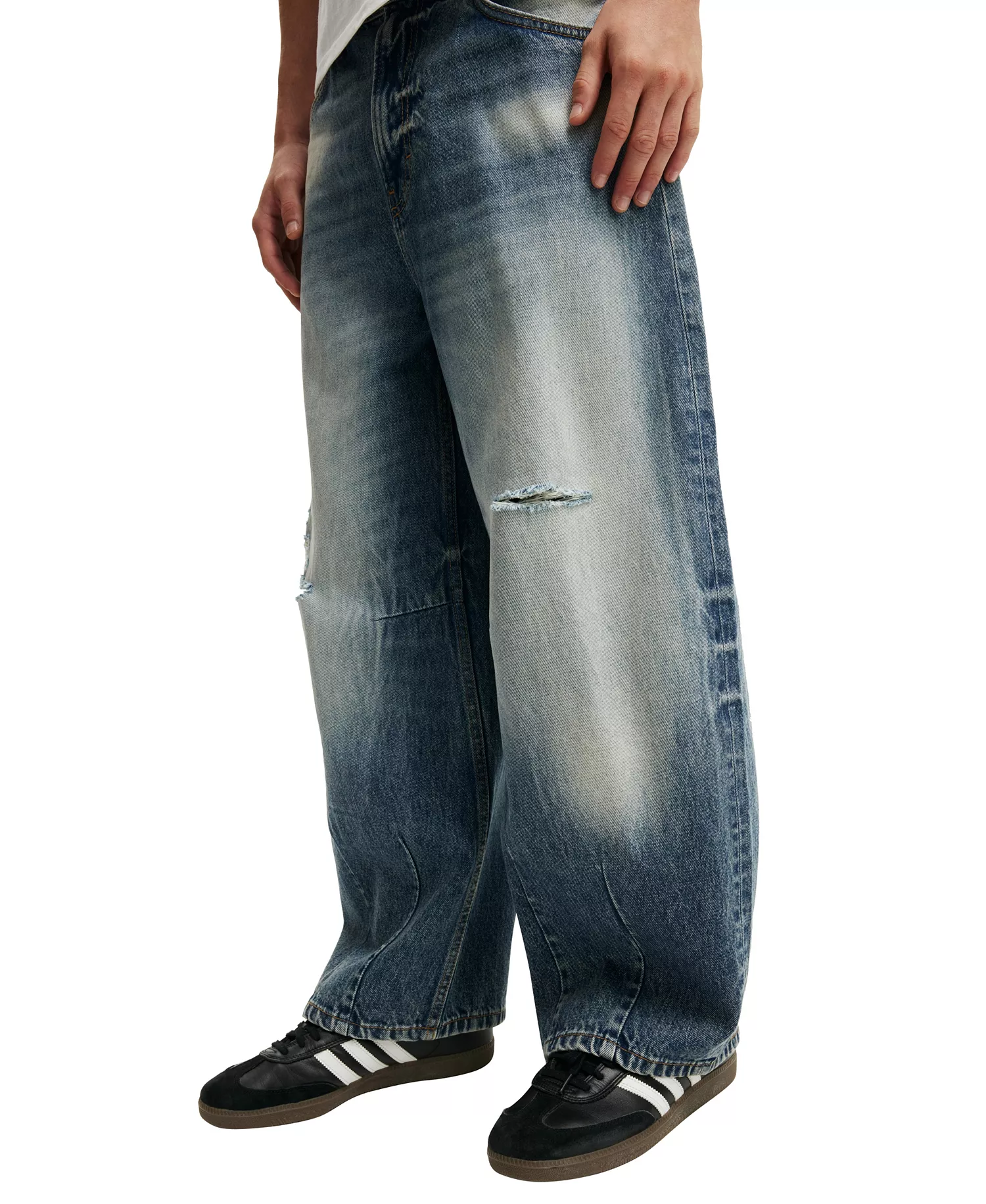 Men's Baggy Balloon Jeans - Riot blue - 26